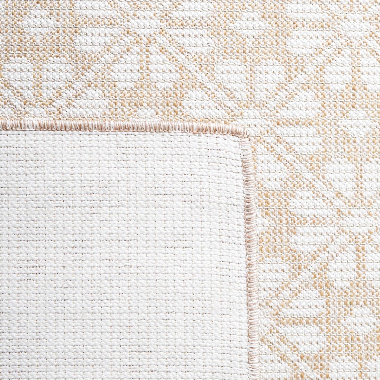 imageMartha Stewart x SAFAVIEH Outdoor Area Rug Collection 8 x 10 Blue ampamp Beige Weather Resistant ampamp Washable Ideal for Patio Backyard Mudroom Deck Dining Space MSR4491MBeigeIvory