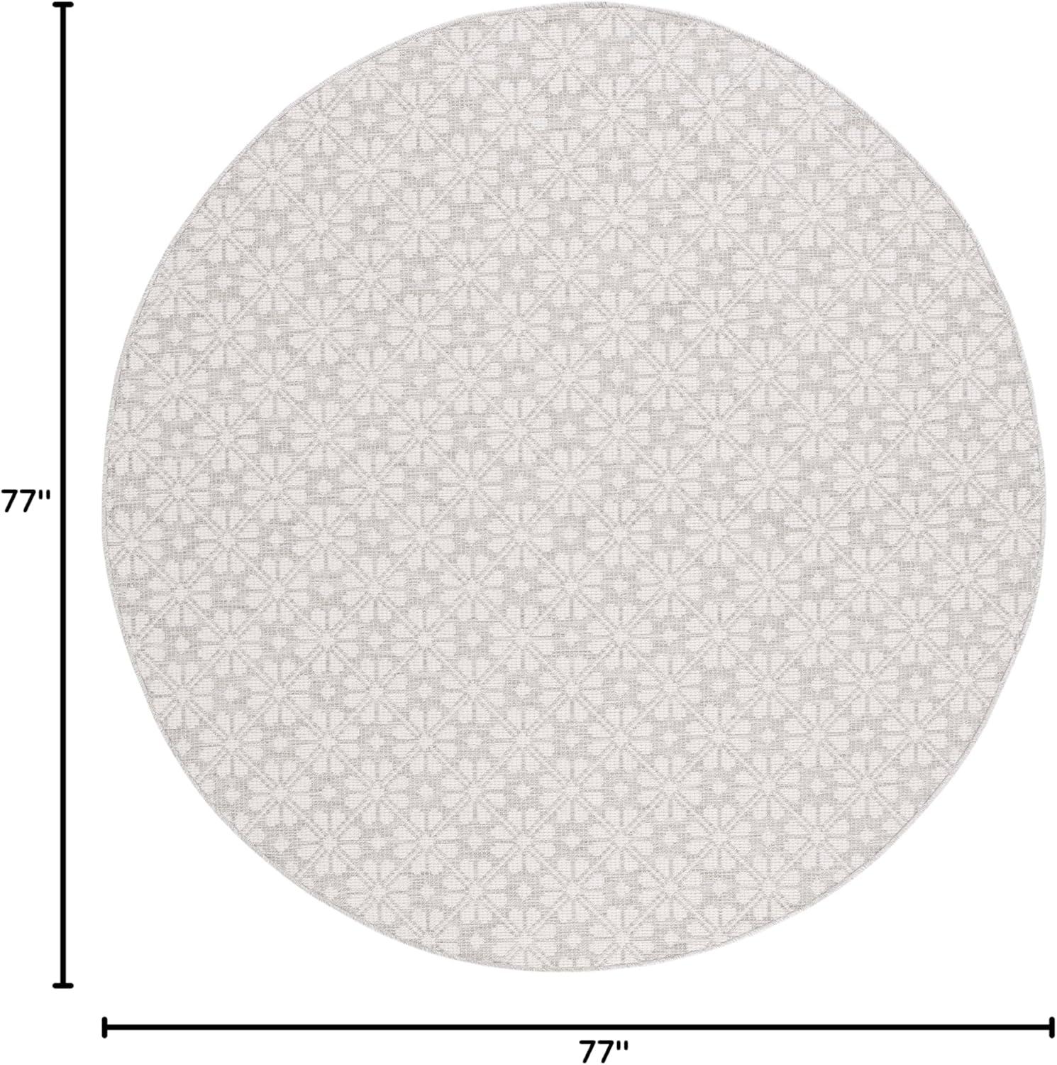 imageMartha Stewart x SAFAVIEH Outdoor Area Rug Collection 8 x 10 Blue ampamp Beige Weather Resistant ampamp Washable Ideal for Patio Backyard Mudroom Deck Dining Space MSR4491MGreyIvory