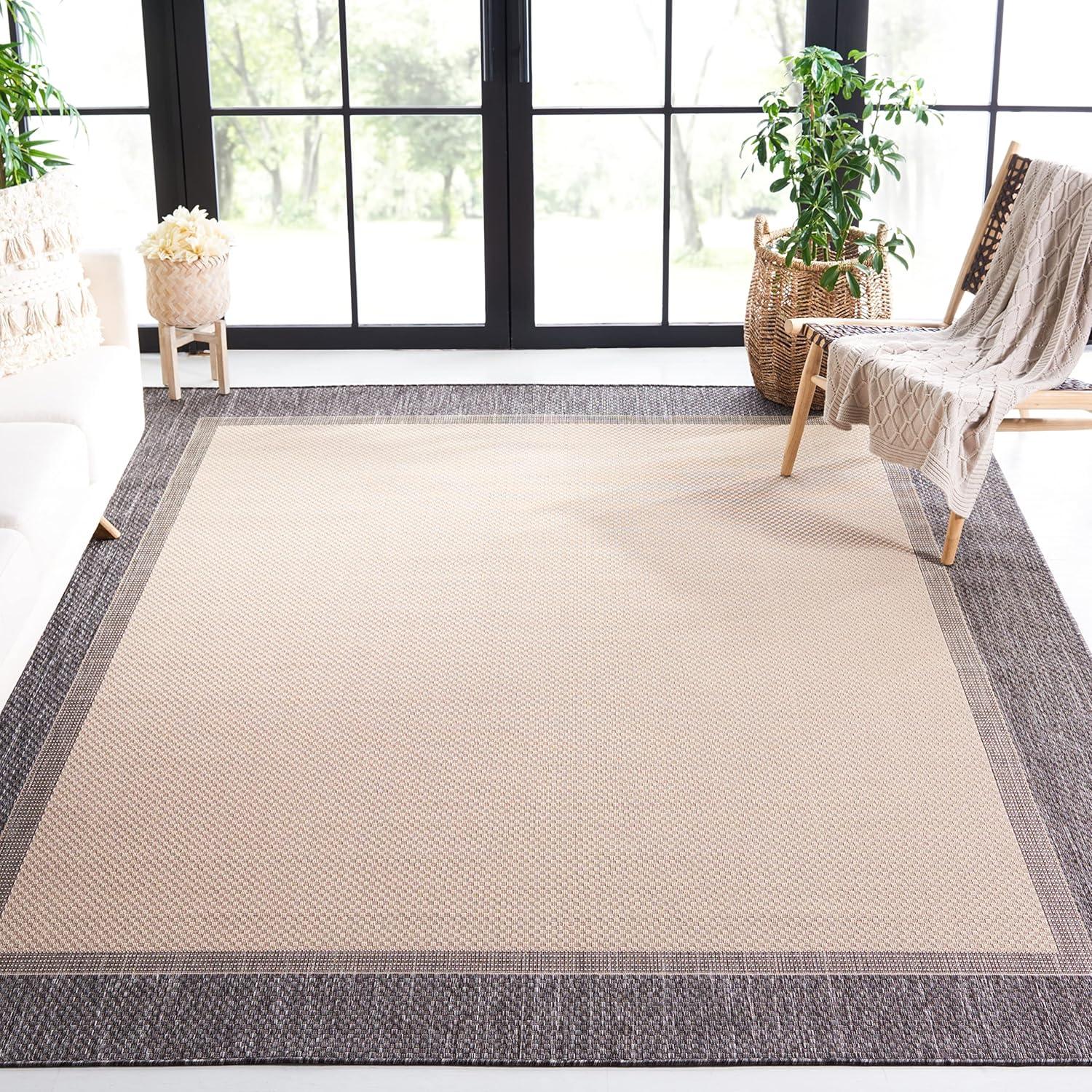 imageMartha Stewart x SAFAVIEH Outdoor Area Rug Collection 8 x 10 Camel ampamp Brown Weather Resistant ampamp Washable Ideal for Patio Backyard Mudroom Deck Dining Space MSRO386TCamelBrown