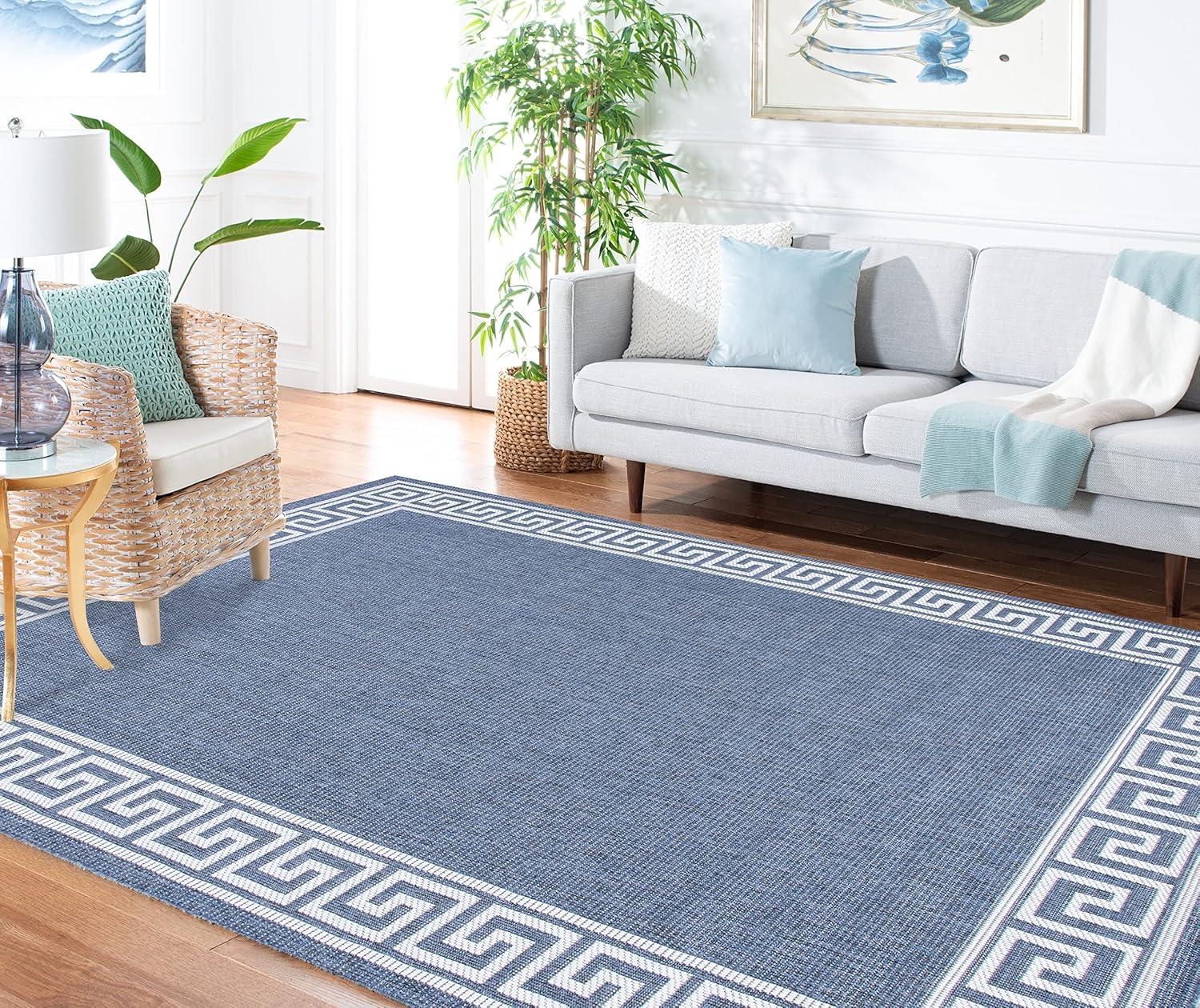 imageMartha Stewart x SAFAVIEH Outdoor Area Rug Collection 8 x 10 Grey Weather Resistant ampamp Washable Ideal for Patio Backyard Mudroom Deck Dining Space MSRO331FGreyCream