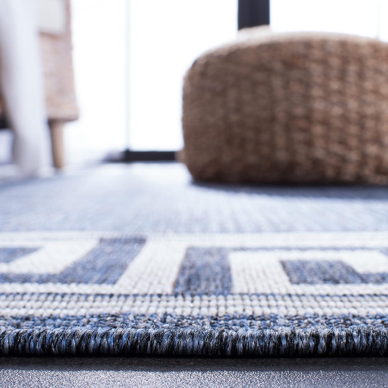 imageMartha Stewart x SAFAVIEH Outdoor Area Rug Collection 8 x 10 Grey Weather Resistant ampamp Washable Ideal for Patio Backyard Mudroom Deck Dining Space MSRO331FGreyCream