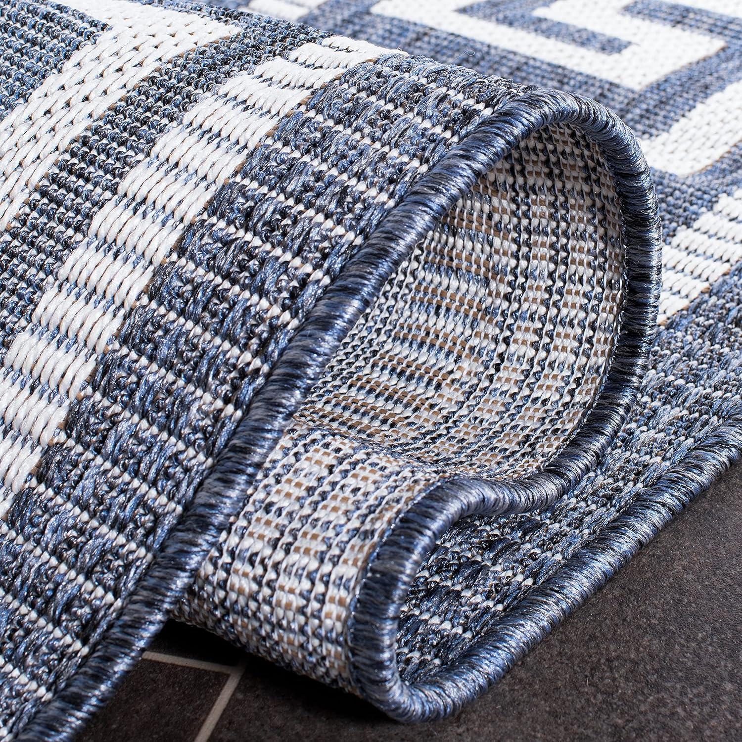 imageMartha Stewart x SAFAVIEH Outdoor Area Rug Collection 8 x 10 Grey Weather Resistant ampamp Washable Ideal for Patio Backyard Mudroom Deck Dining Space MSRO331FGreyCream