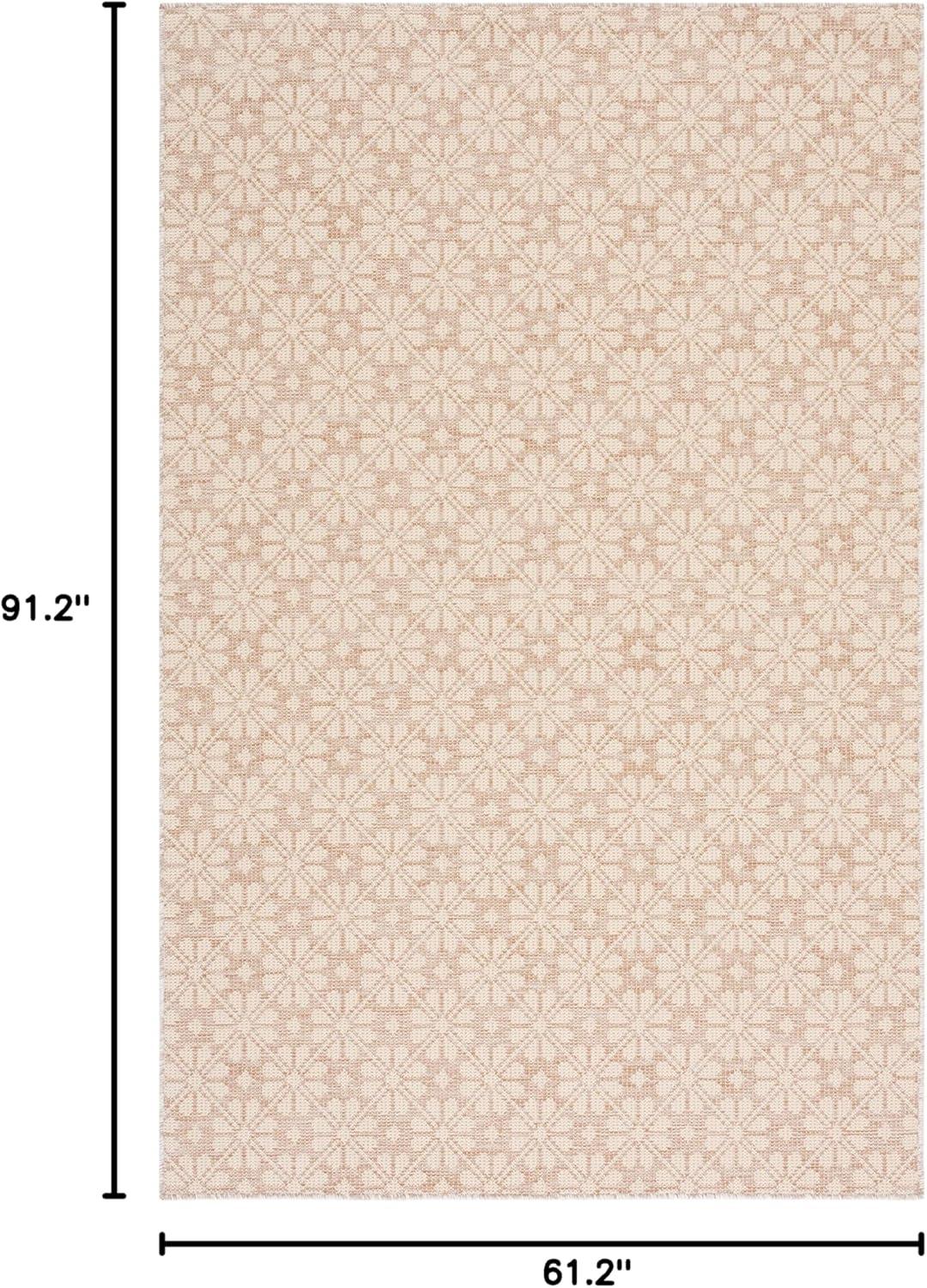 imageMartha Stewart x SAFAVIEH Outdoor Area Rug Collection 8 x 10 Grey ampamp Ivory Weather Resistant ampamp Washable Ideal for Patio Backyard Mudroom Deck Dining Space MSR4491FNaturalBeige