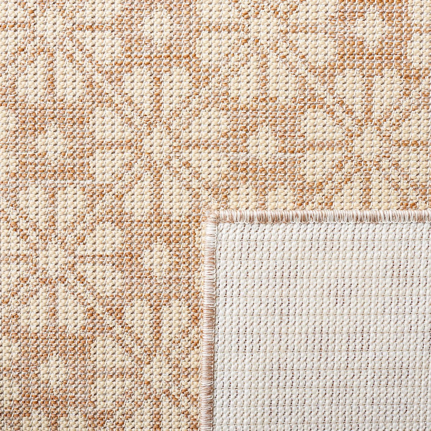 imageMartha Stewart x SAFAVIEH Outdoor Area Rug Collection 8 x 10 Grey ampamp Ivory Weather Resistant ampamp Washable Ideal for Patio Backyard Mudroom Deck Dining Space MSR4491FNaturalBeige