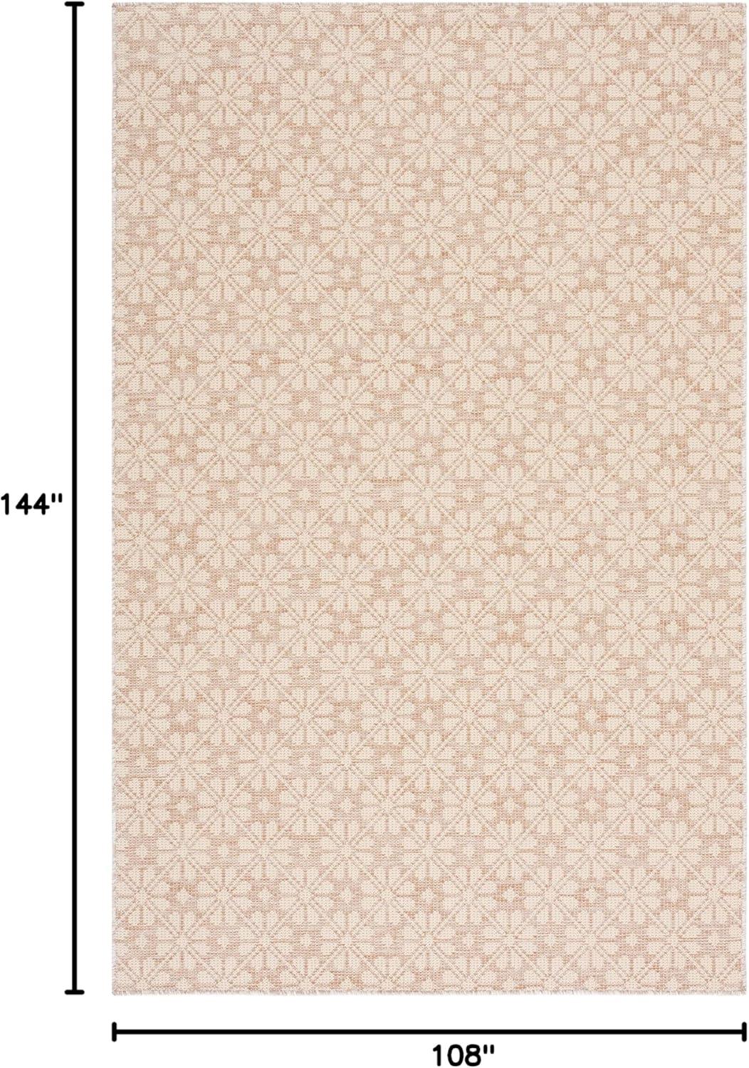 imageMartha Stewart x SAFAVIEH Outdoor Area Rug Collection 8 x 10 Grey ampamp Ivory Weather Resistant ampamp Washable Ideal for Patio Backyard Mudroom Deck Dining Space MSR4491FNaturalBeige
