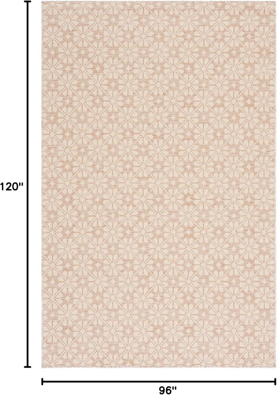imageMartha Stewart x SAFAVIEH Outdoor Area Rug Collection 8 x 10 Grey ampamp Ivory Weather Resistant ampamp Washable Ideal for Patio Backyard Mudroom Deck Dining Space MSR4491FNaturalBeige