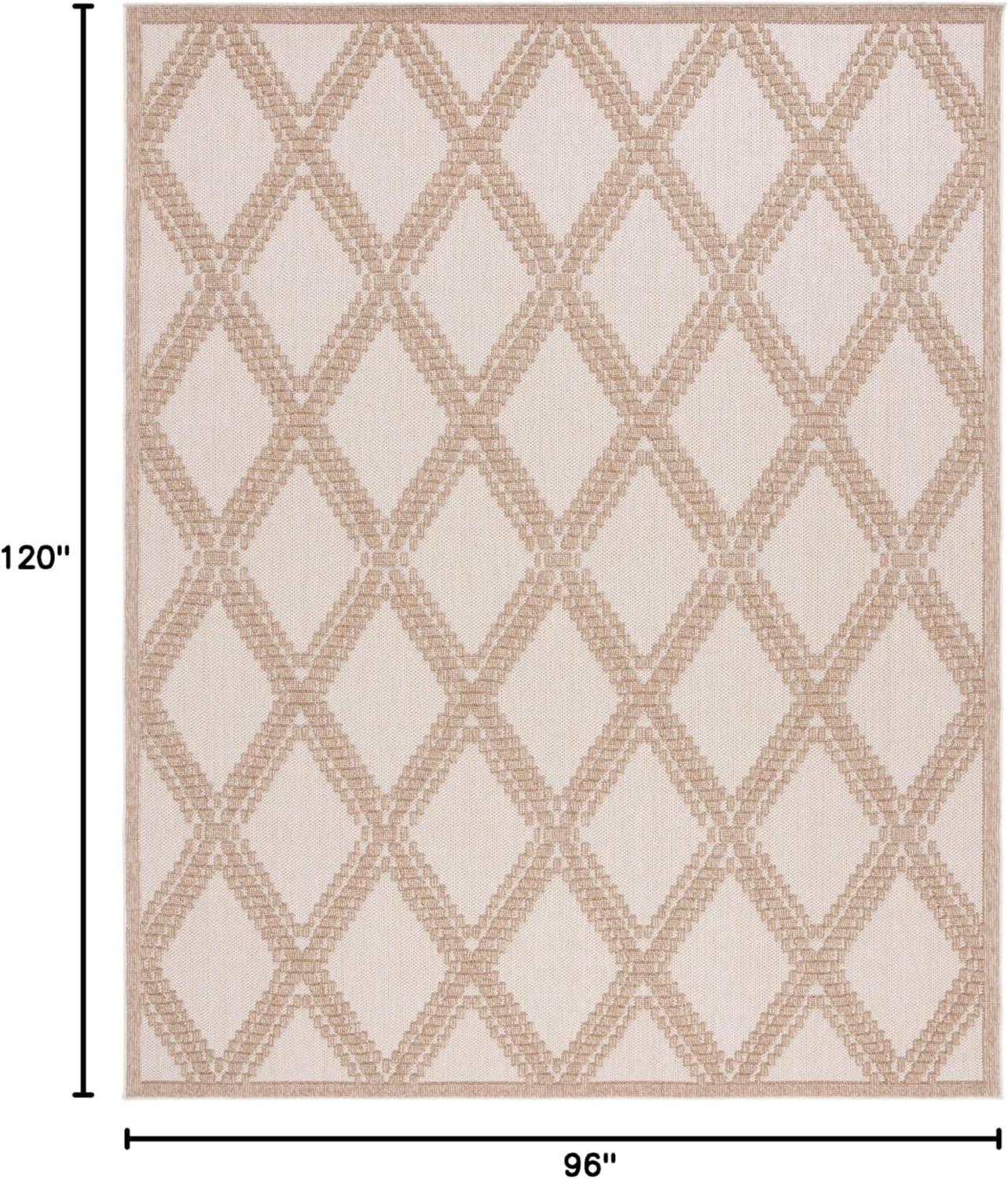 imageMartha Stewart x SAFAVIEH Outdoor Area Rug Collection 8 x 10 Grey ampamp Light Grey Weather Resistant ampamp Washable Ideal for Patio Backyard Mudroom Deck Dining Space MSRO226FBeigeBrown