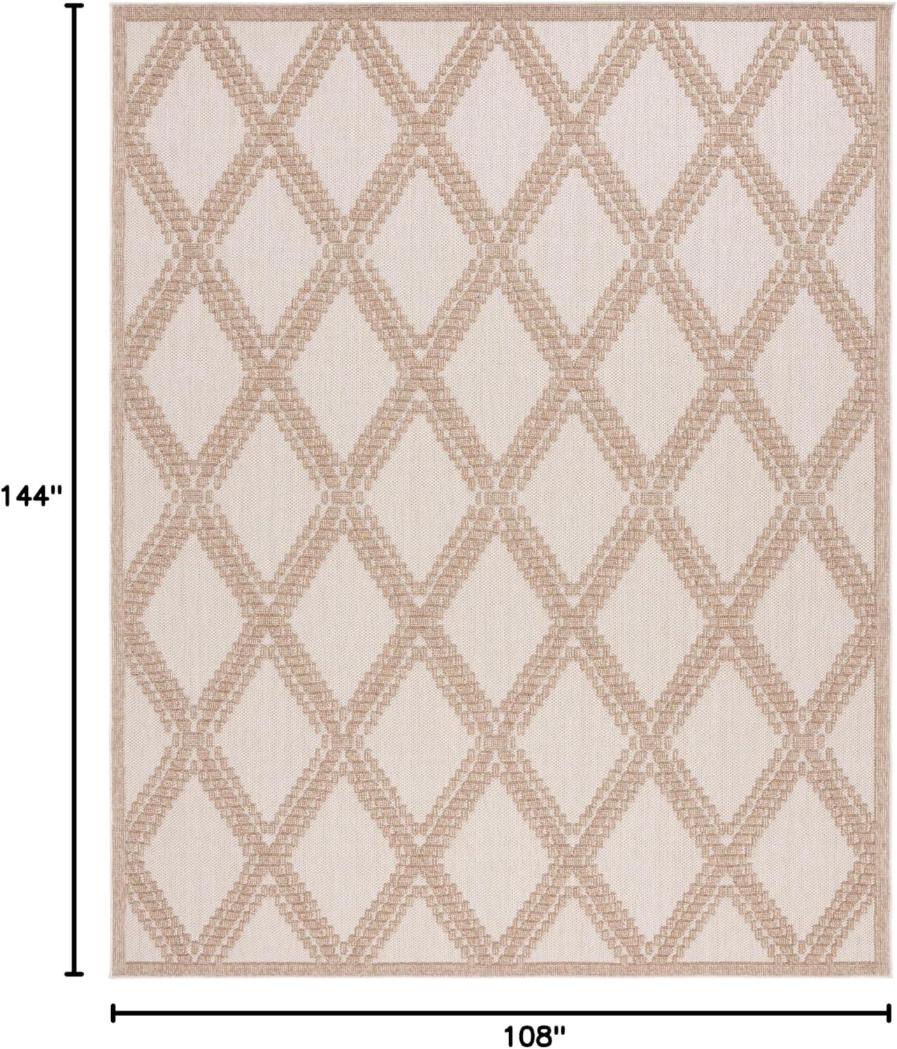 imageMartha Stewart x SAFAVIEH Outdoor Area Rug Collection 8 x 10 Grey ampamp Light Grey Weather Resistant ampamp Washable Ideal for Patio Backyard Mudroom Deck Dining Space MSRO226FBeigeBrown