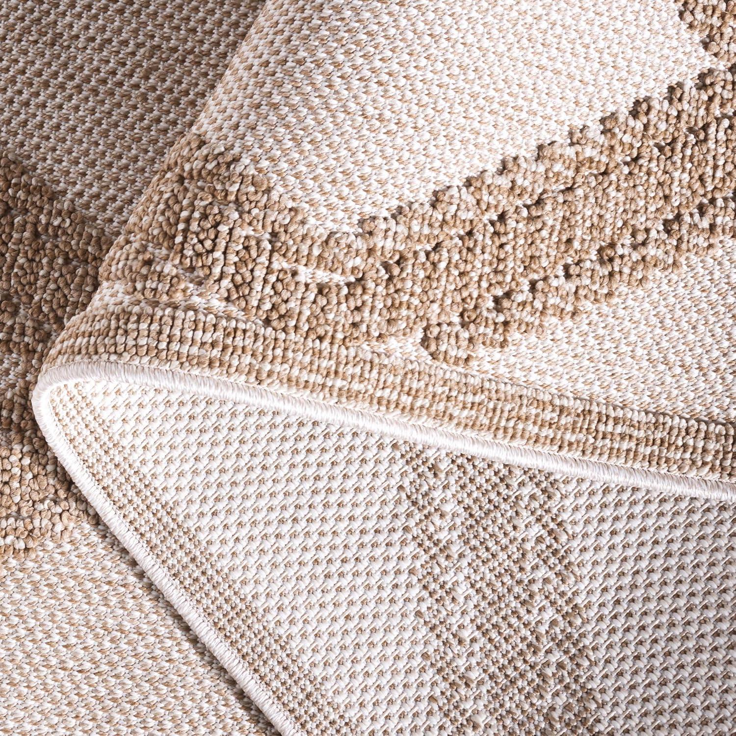 imageMartha Stewart x SAFAVIEH Outdoor Area Rug Collection 8 x 10 Grey ampamp Light Grey Weather Resistant ampamp Washable Ideal for Patio Backyard Mudroom Deck Dining Space MSRO226FBeigeBrown