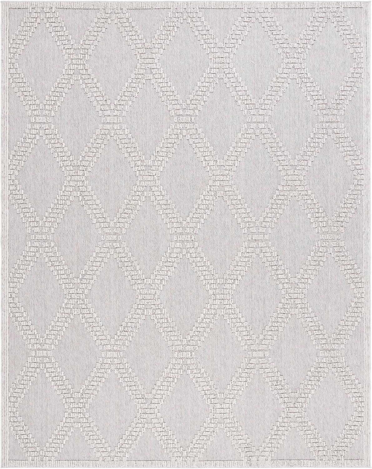 imageMartha Stewart x SAFAVIEH Outdoor Area Rug Collection 8 x 10 Grey ampamp Light Grey Weather Resistant ampamp Washable Ideal for Patio Backyard Mudroom Deck Dining Space MSRO226FGreyLight Grey