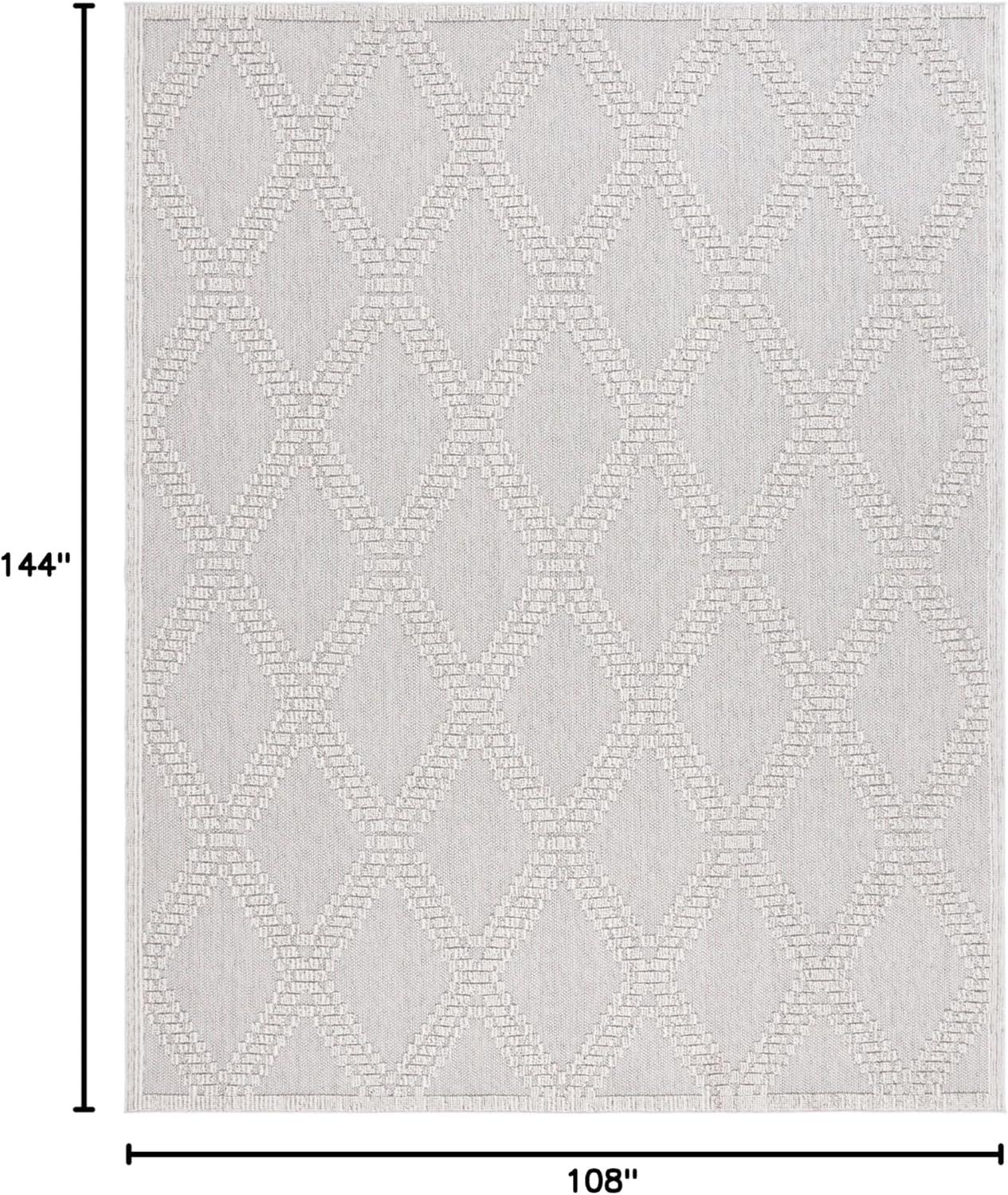 imageMartha Stewart x SAFAVIEH Outdoor Area Rug Collection 8 x 10 Grey ampamp Light Grey Weather Resistant ampamp Washable Ideal for Patio Backyard Mudroom Deck Dining Space MSRO226FGreyLight Grey