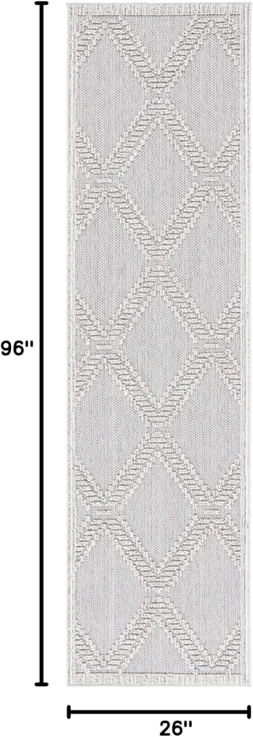 imageMartha Stewart x SAFAVIEH Outdoor Area Rug Collection 8 x 10 Grey ampamp Light Grey Weather Resistant ampamp Washable Ideal for Patio Backyard Mudroom Deck Dining Space MSRO226FGreyLight Grey