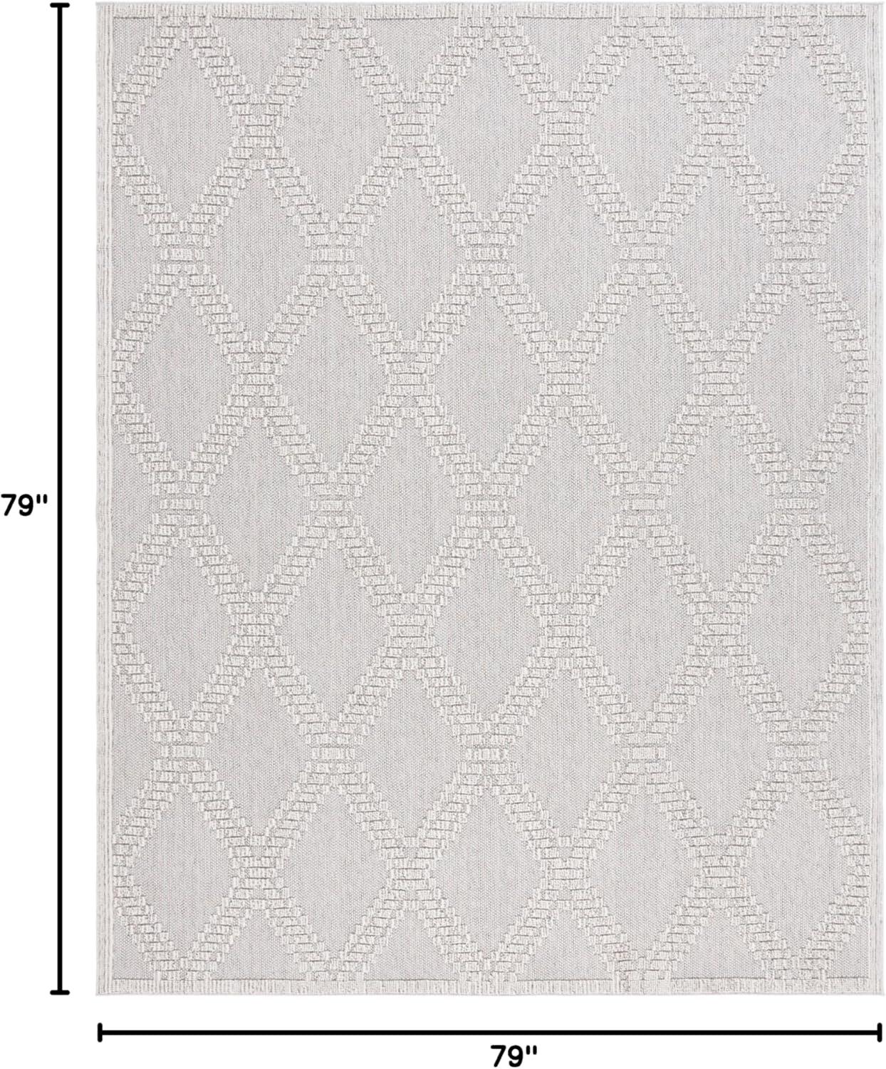 imageMartha Stewart x SAFAVIEH Outdoor Area Rug Collection 8 x 10 Grey ampamp Light Grey Weather Resistant ampamp Washable Ideal for Patio Backyard Mudroom Deck Dining Space MSRO226FGreyLight Grey