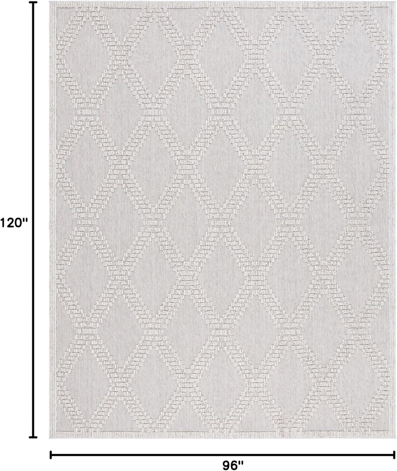 imageMartha Stewart x SAFAVIEH Outdoor Area Rug Collection 8 x 10 Grey ampamp Light Grey Weather Resistant ampamp Washable Ideal for Patio Backyard Mudroom Deck Dining Space MSRO226FGreyLight Grey