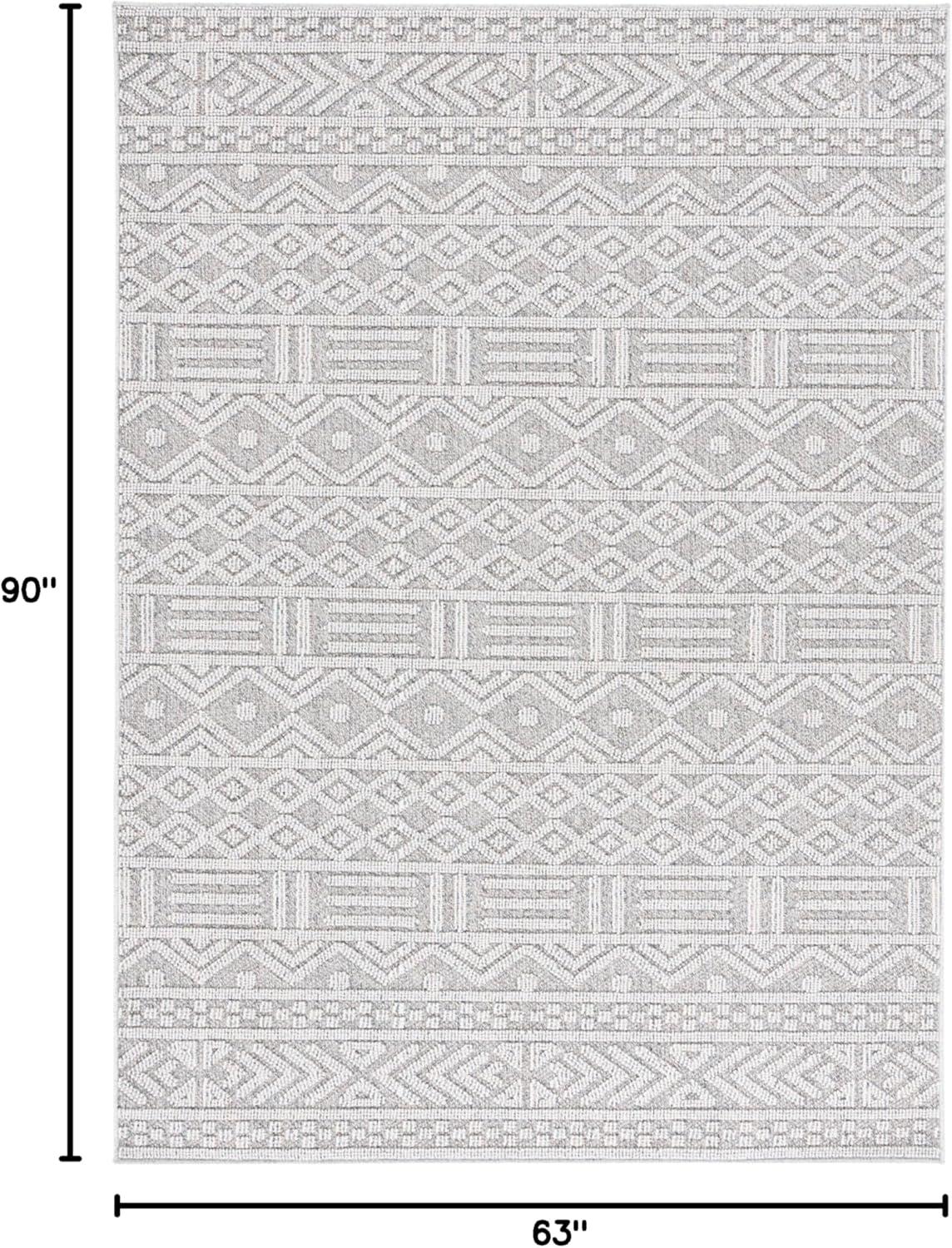 imageMartha Stewart x SAFAVIEH Outdoor Area Rug Collection 8 x 10 Grey ampamp Light Grey Weather Resistant ampamp Washable Ideal for Patio Backyard Mudroom Deck Dining Space MSRO226FGreyLight Grey