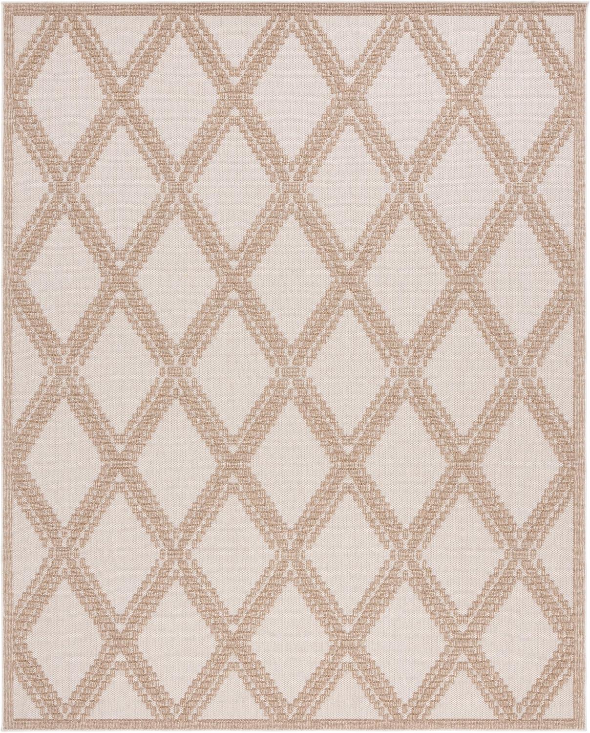 imageMartha Stewart x SAFAVIEH Outdoor Area Rug Collection 8 x 10 Grey ampamp Light Grey Weather Resistant ampamp Washable Ideal for Patio Backyard Mudroom Deck Dining Space MSRO226FBeigeBrown