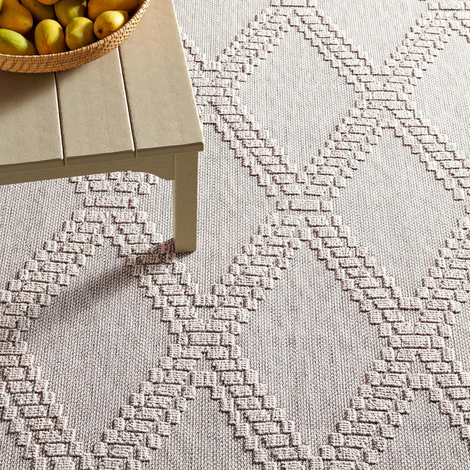 imageMartha Stewart x SAFAVIEH Outdoor Area Rug Collection 8 x 10 Grey ampamp Light Grey Weather Resistant ampamp Washable Ideal for Patio Backyard Mudroom Deck Dining Space MSRO226FGreyLight Grey