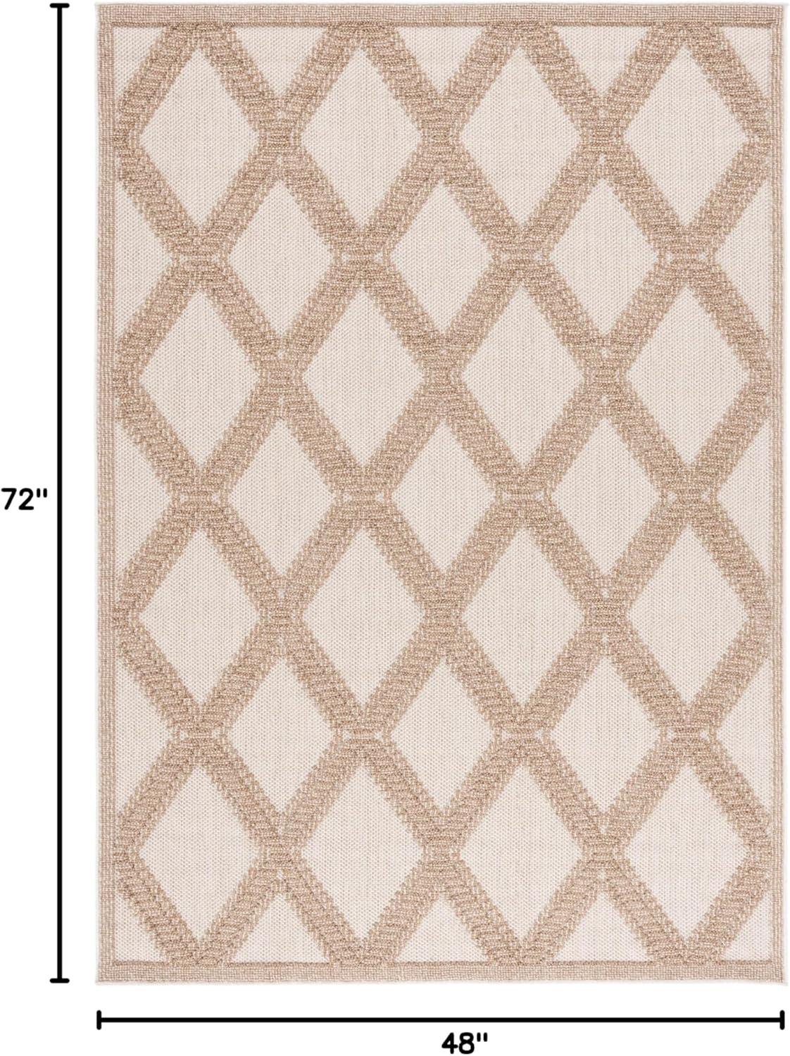 imageMartha Stewart x SAFAVIEH Outdoor Area Rug Collection 8 x 10 Grey ampamp Light Grey Weather Resistant ampamp Washable Ideal for Patio Backyard Mudroom Deck Dining Space MSRO226FBeigeBrown