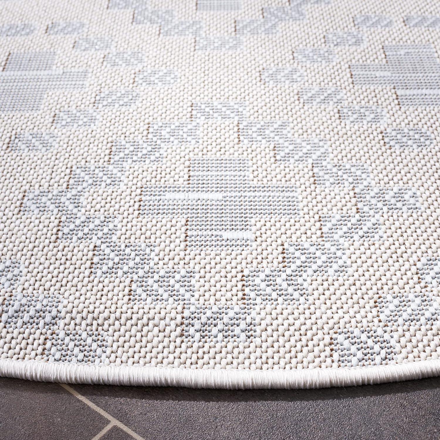imageMartha Stewart x SAFAVIEH Outdoor Area Rug Collection 8 x 10 Ivory ampamp Grey Weather Resistant ampamp Washable Ideal for Patio Backyard Mudroom Deck Dining Space MSRO307FIvoryGrey