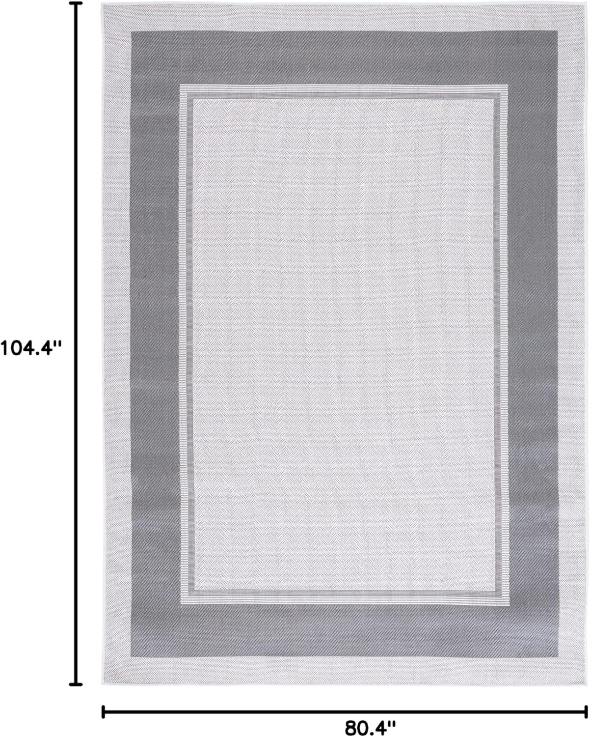 imageMartha Stewart x SAFAVIEH Outdoor Area Rug Collection 8 x 10 Ivory ampamp Grey Weather Resistant ampamp Washable Ideal for Patio Backyard Mudroom Deck Dining Space MSRO317FIvoryGrey