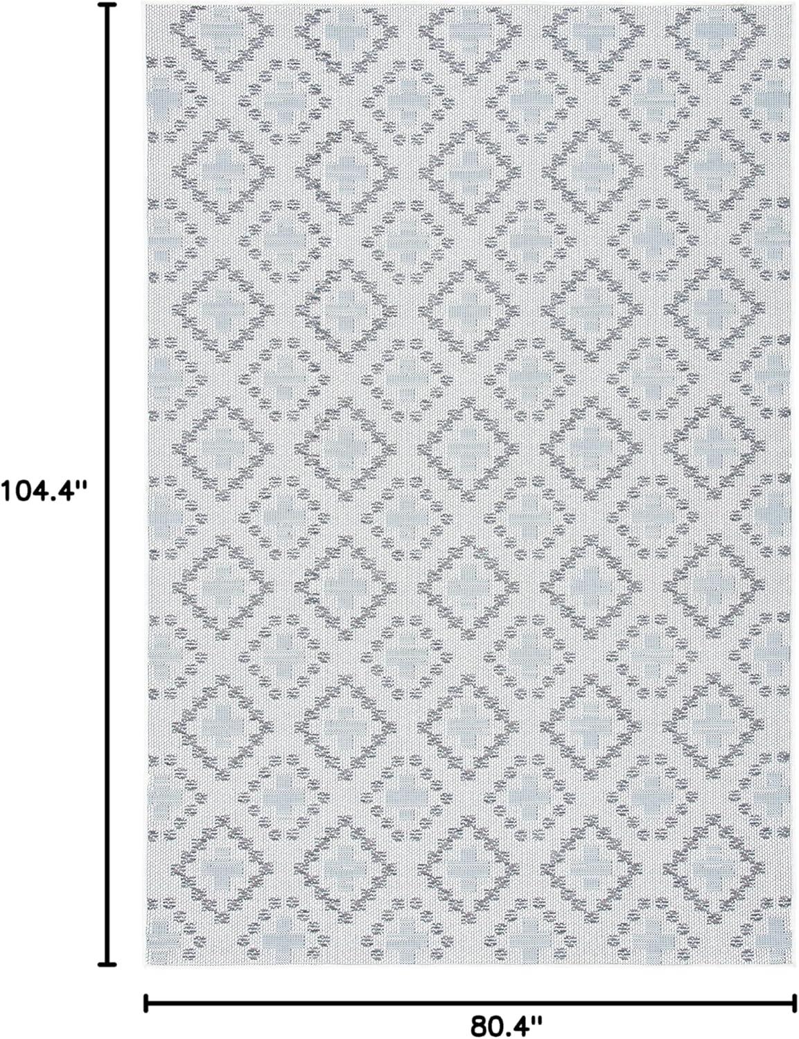 imageMartha Stewart x SAFAVIEH Outdoor Area Rug Collection 8 x 10 Ivory ampamp Grey Weather Resistant ampamp Washable Ideal for Patio Backyard Mudroom Deck Dining Space MSRO307FIvoryGrey