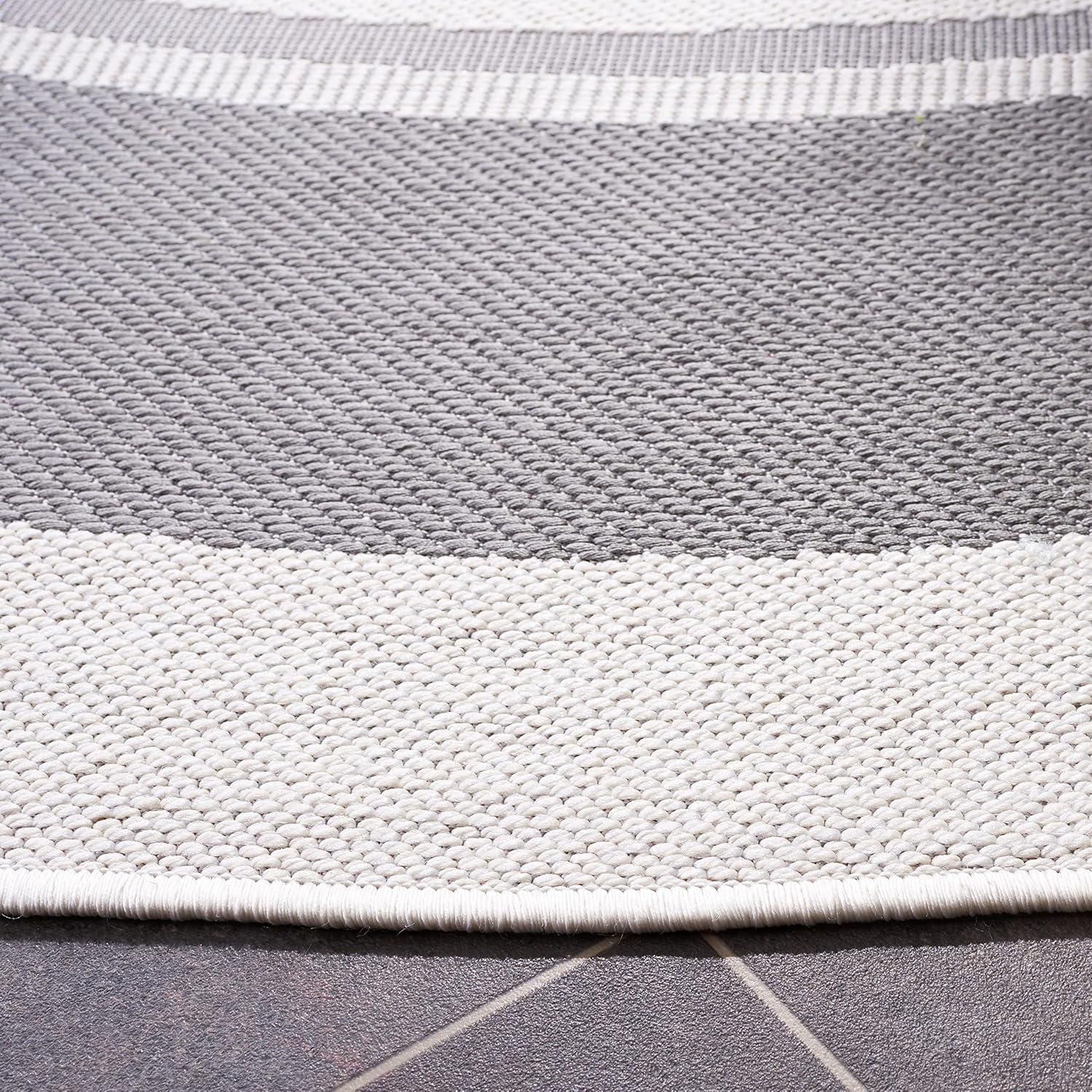 imageMartha Stewart x SAFAVIEH Outdoor Area Rug Collection 8 x 10 Ivory ampamp Grey Weather Resistant ampamp Washable Ideal for Patio Backyard Mudroom Deck Dining Space MSRO317FIvoryGrey