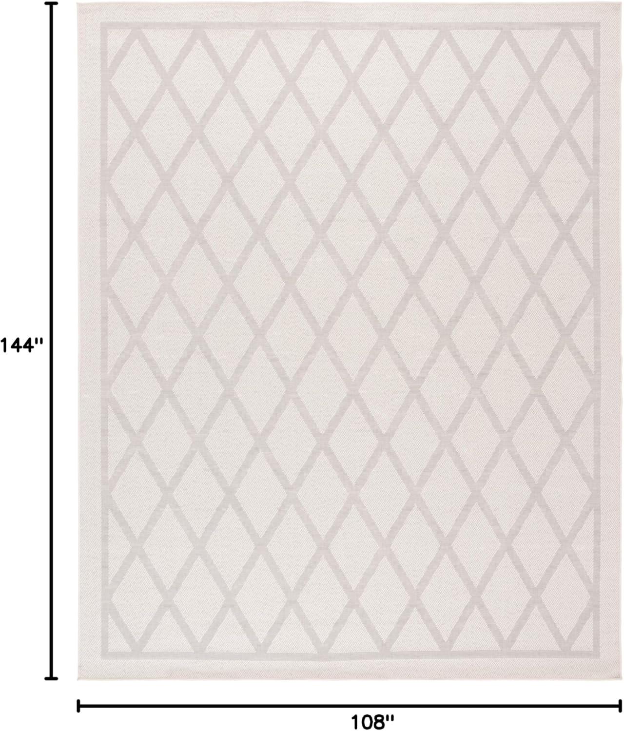 imageMartha Stewart x SAFAVIEH Outdoor Area Rug Collection 8 x 10 Ivory ampamp Light Grey Weather Resistant ampamp Washable Ideal for Patio Backyard Mudroom Deck Dining Space MSRO805AIvoryLight Grey