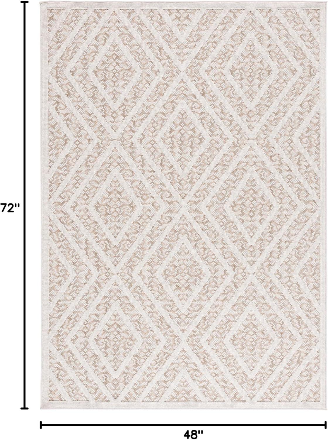 imageMartha Stewart x SAFAVIEH Outdoor Area Rug Collection 8 x 10 Light Beige ampamp Brown Weather Resistant ampamp Washable Ideal for Patio Backyard Mudroom Deck Dining Space MSRO218BLight BeigeBrown