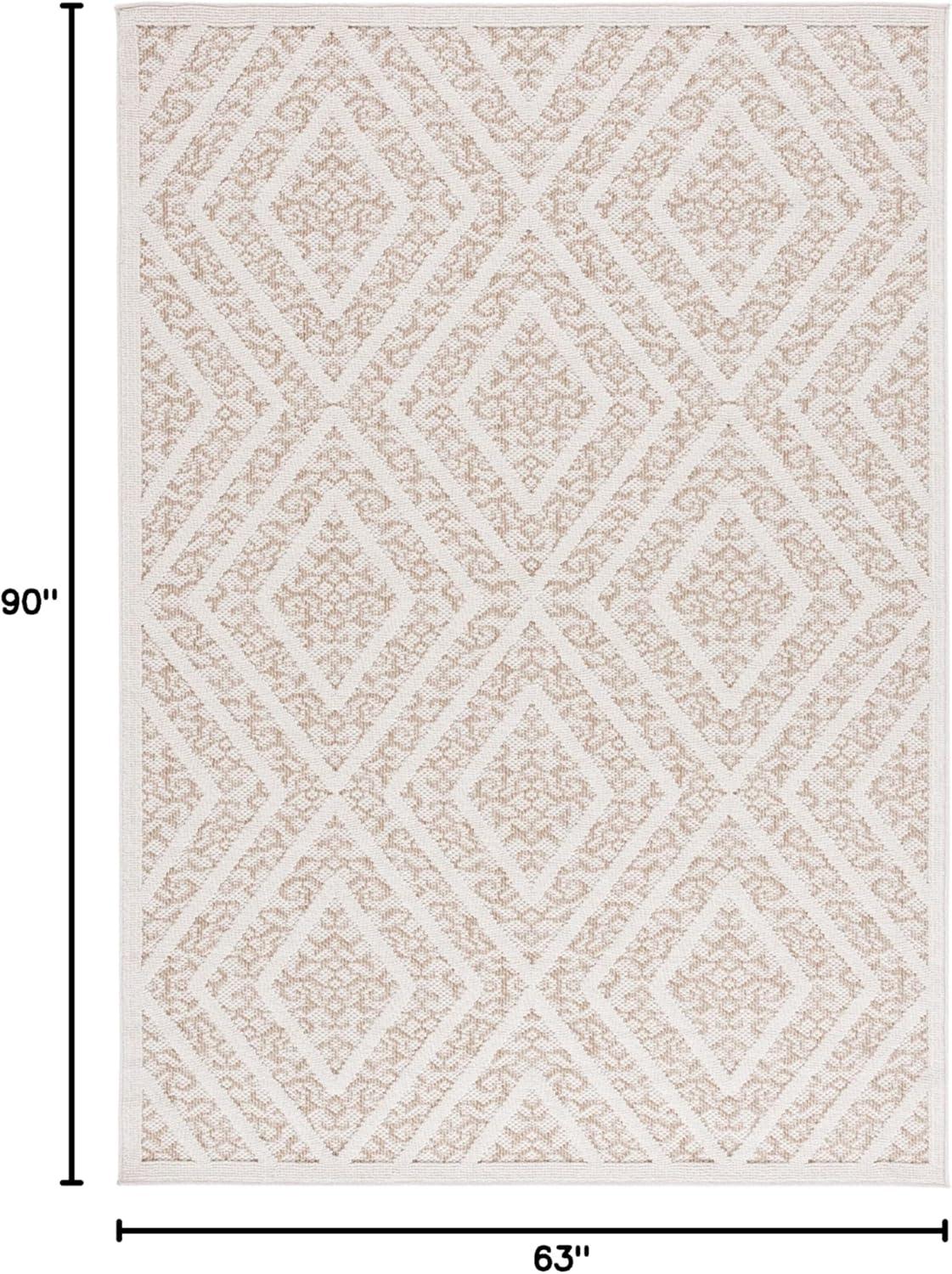 imageMartha Stewart x SAFAVIEH Outdoor Area Rug Collection 8 x 10 Light Beige ampamp Brown Weather Resistant ampamp Washable Ideal for Patio Backyard Mudroom Deck Dining Space MSRO218BLight BeigeBrown