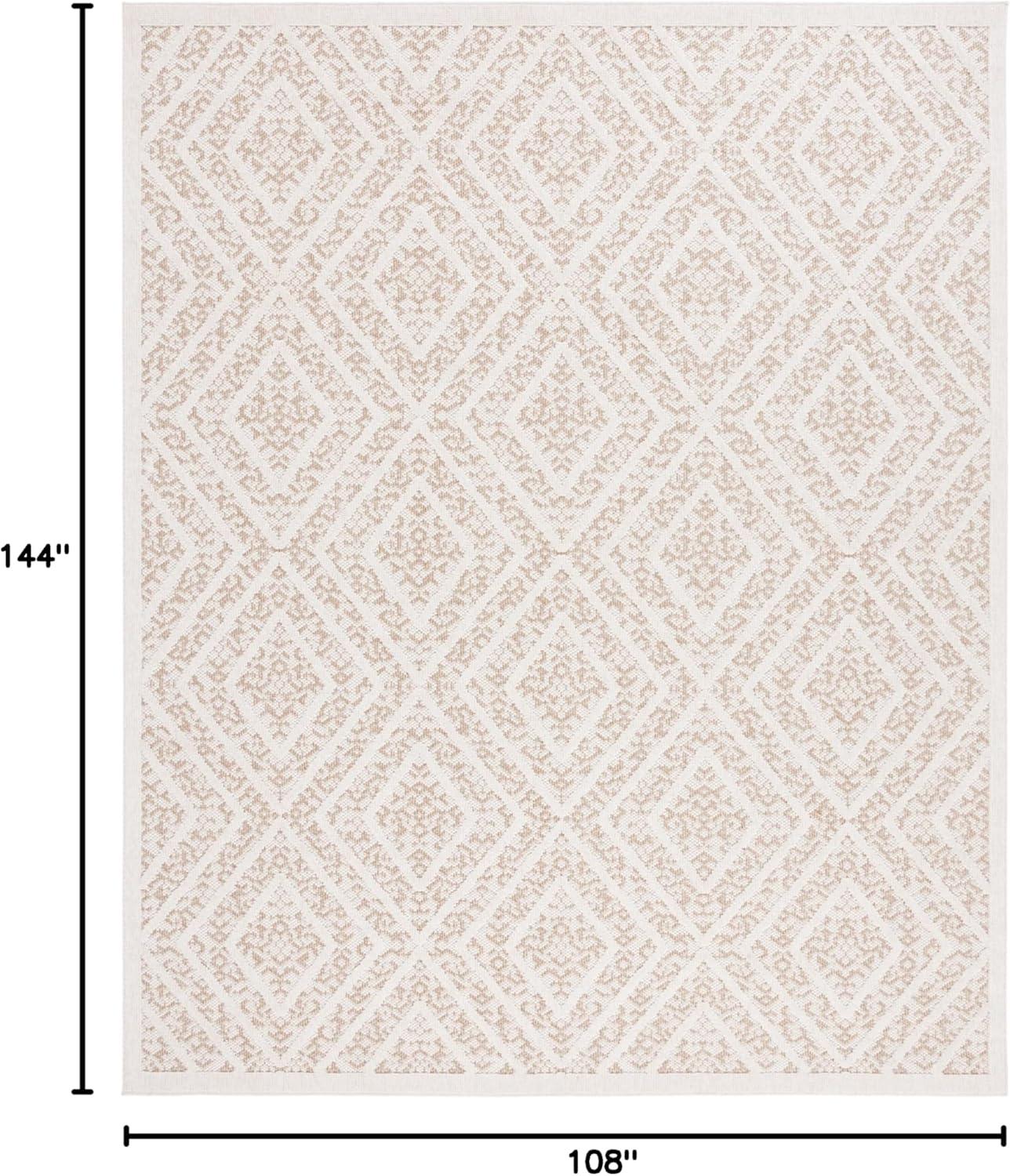 imageMartha Stewart x SAFAVIEH Outdoor Area Rug Collection 8 x 10 Light Beige ampamp Brown Weather Resistant ampamp Washable Ideal for Patio Backyard Mudroom Deck Dining Space MSRO218BLight BeigeBrown