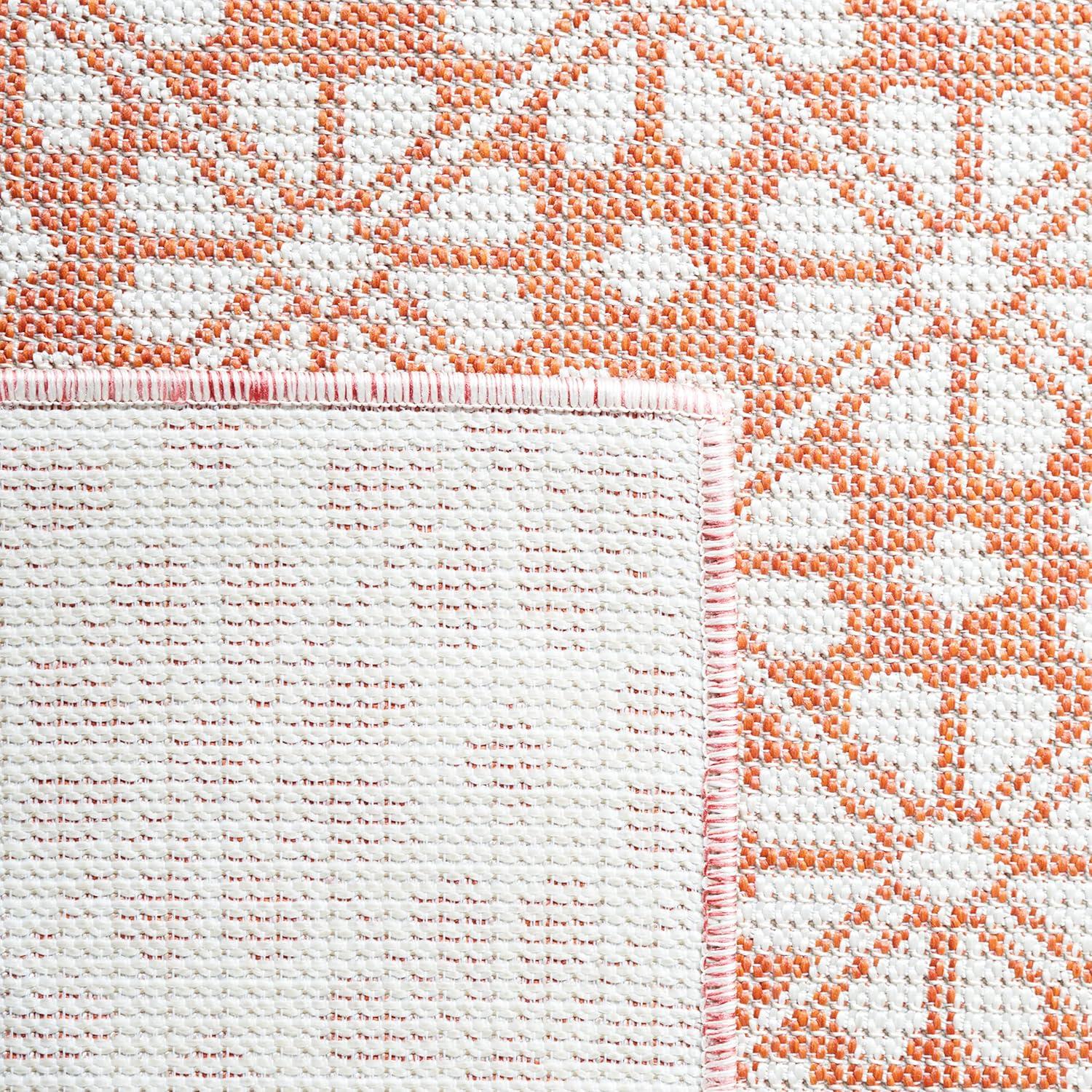 imageMartha Stewart x SAFAVIEH Outdoor Area Rug Collection 8 x 10 Terracotta Weather Resistant ampamp Washable Ideal for Patio Backyard Mudroom Deck Dining Space MSR4491S