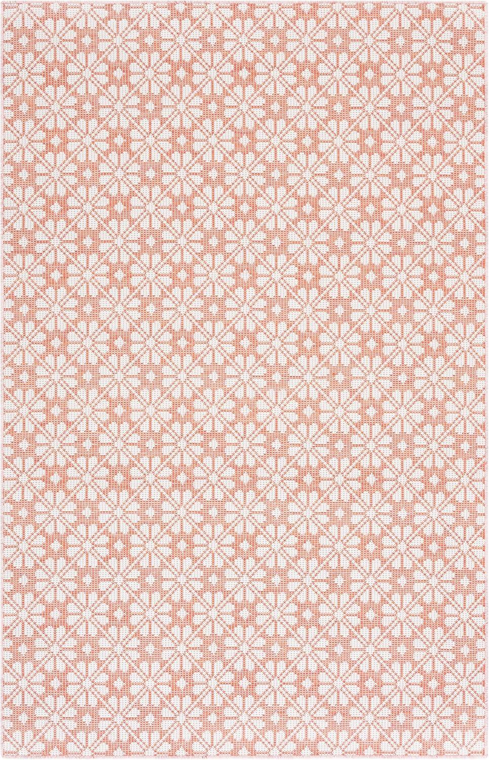 imageMartha Stewart x SAFAVIEH Outdoor Area Rug Collection 8 x 10 Terracotta Weather Resistant ampamp Washable Ideal for Patio Backyard Mudroom Deck Dining Space MSR4491S