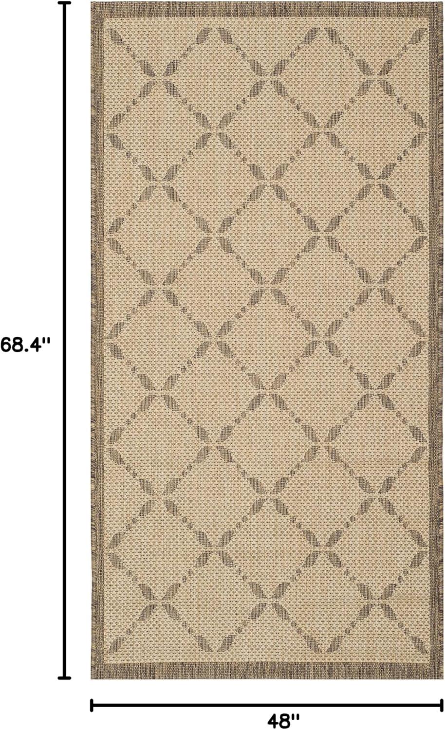 imageMartha Stewart x SAFAVIEH Outdoor Area Rug Collection 8 x 112quot Cream ampamp Green Weather Resistant ampamp Washable Ideal for Patio Backyard Mudroom Deck Dining Space MSR425214CremeBrown