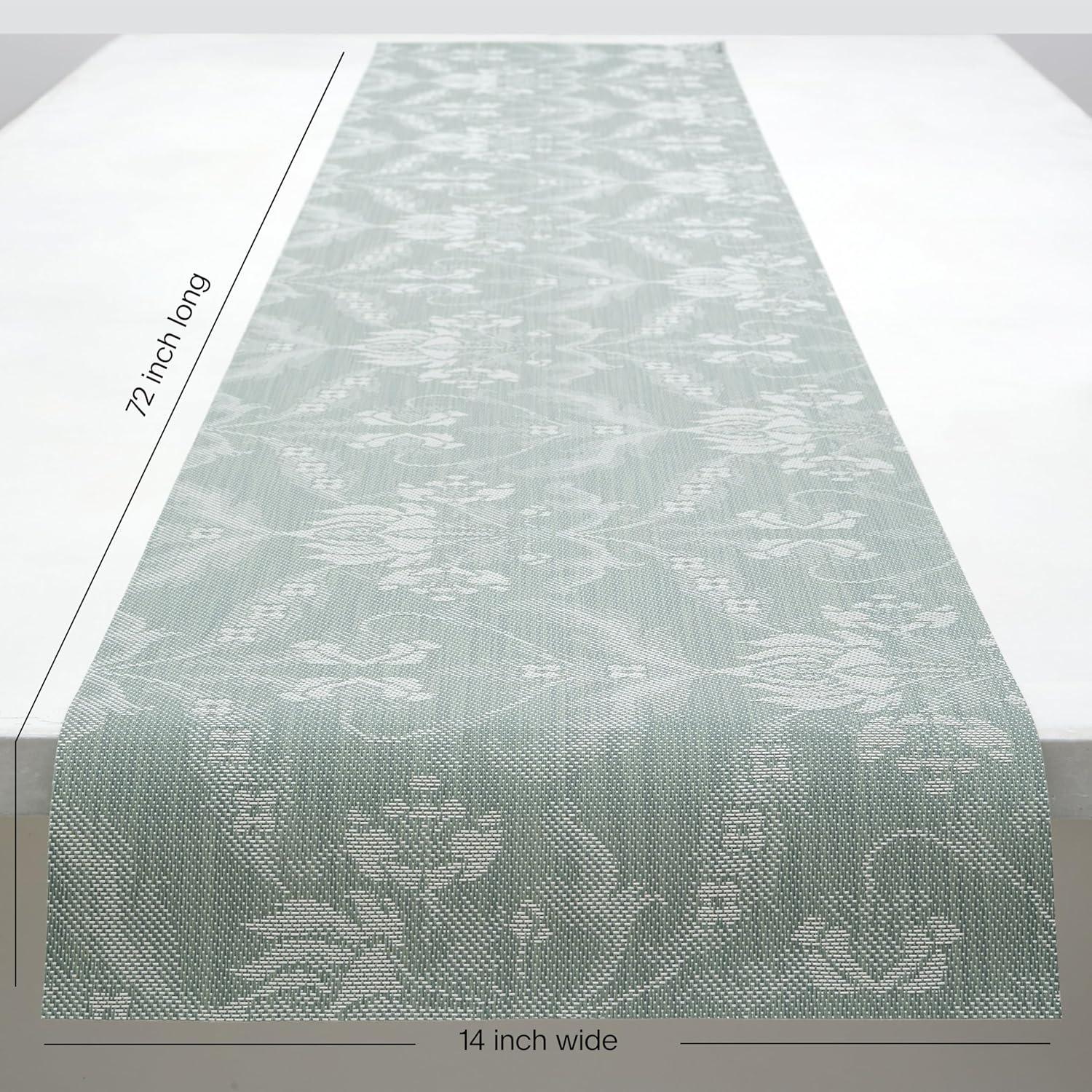 imageMartha by Martha Stewart Chilewich Damask Table Runner in Abalone Easy Care Woven Textile IndoorOutdoor StainFade Resistant 14quot x 72quotAbalone