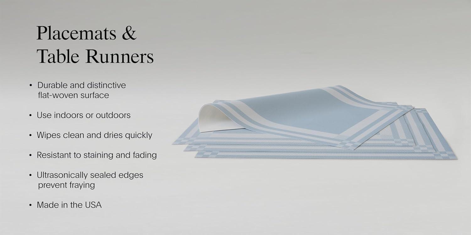 imageMartha by Martha Stewart Chilewich Handkerchief Placemats in Burnt Coral Set of 4 Easy Care Woven Tabletop Textiles IndoorOutdoor 185quot x 135quot RectangleSea