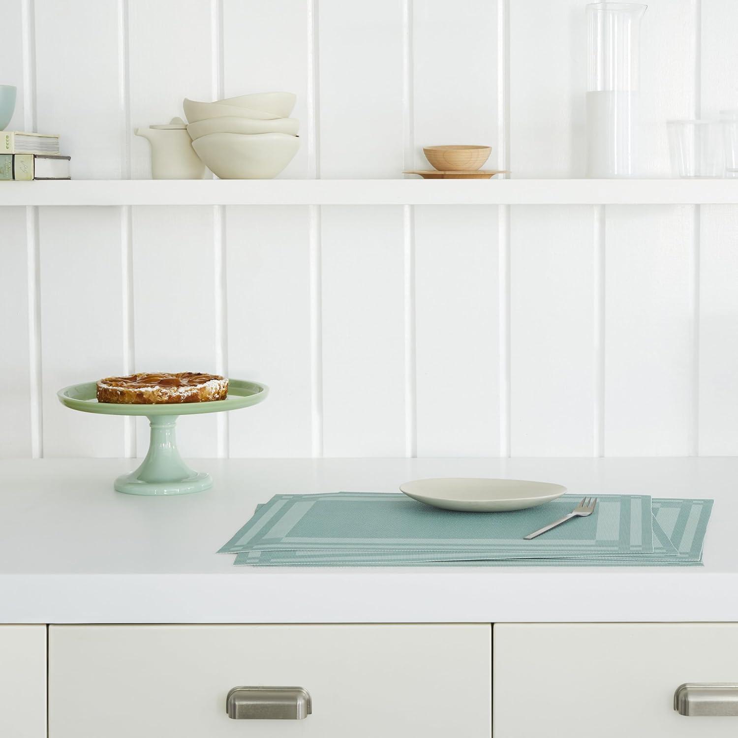 imageMartha by Martha Stewart Chilewich Handkerchief Placemats in Burnt Coral Set of 4 Easy Care Woven Tabletop Textiles IndoorOutdoor 185quot x 135quot RectangleAbalone