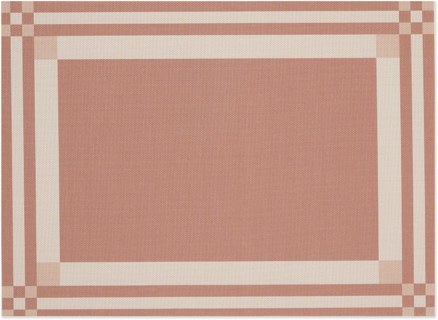 imageMartha by Martha Stewart Chilewich Handkerchief Placemats in Burnt Coral Set of 4 Easy Care Woven Tabletop Textiles IndoorOutdoor 185quot x 135quot RectangleBurnt Coral