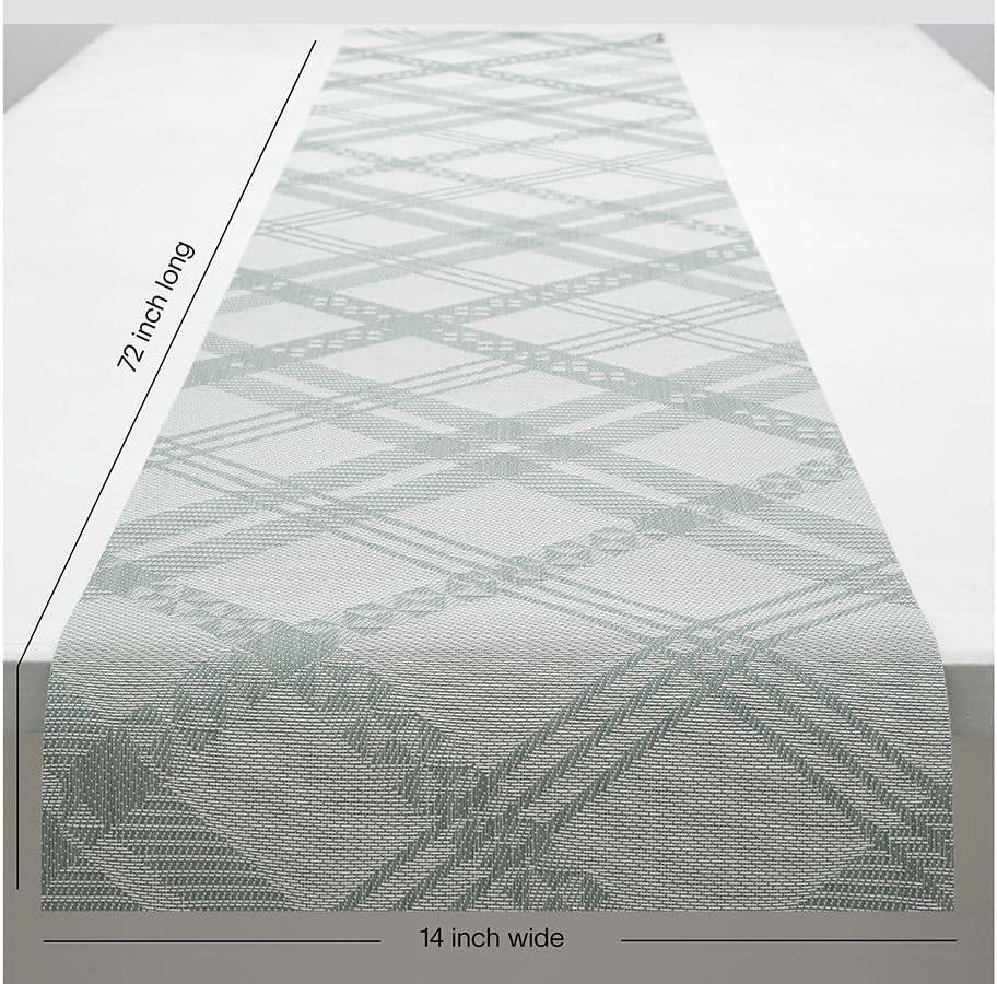 imageMartha by Martha Stewart Chilewich Ribbons Table Runner in Burnt Coral Easy Care Woven Textile IndoorOutdoor StainFade Resistant 14quot x 72quotAbalone