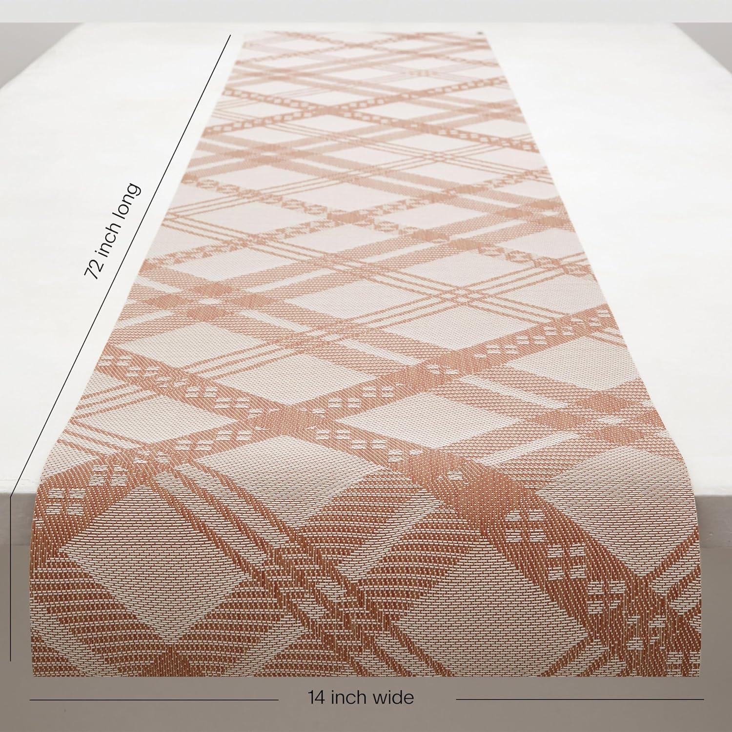 imageMartha by Martha Stewart Chilewich Ribbons Table Runner in Burnt Coral Easy Care Woven Textile IndoorOutdoor StainFade Resistant 14quot x 72quotBurnt Coral