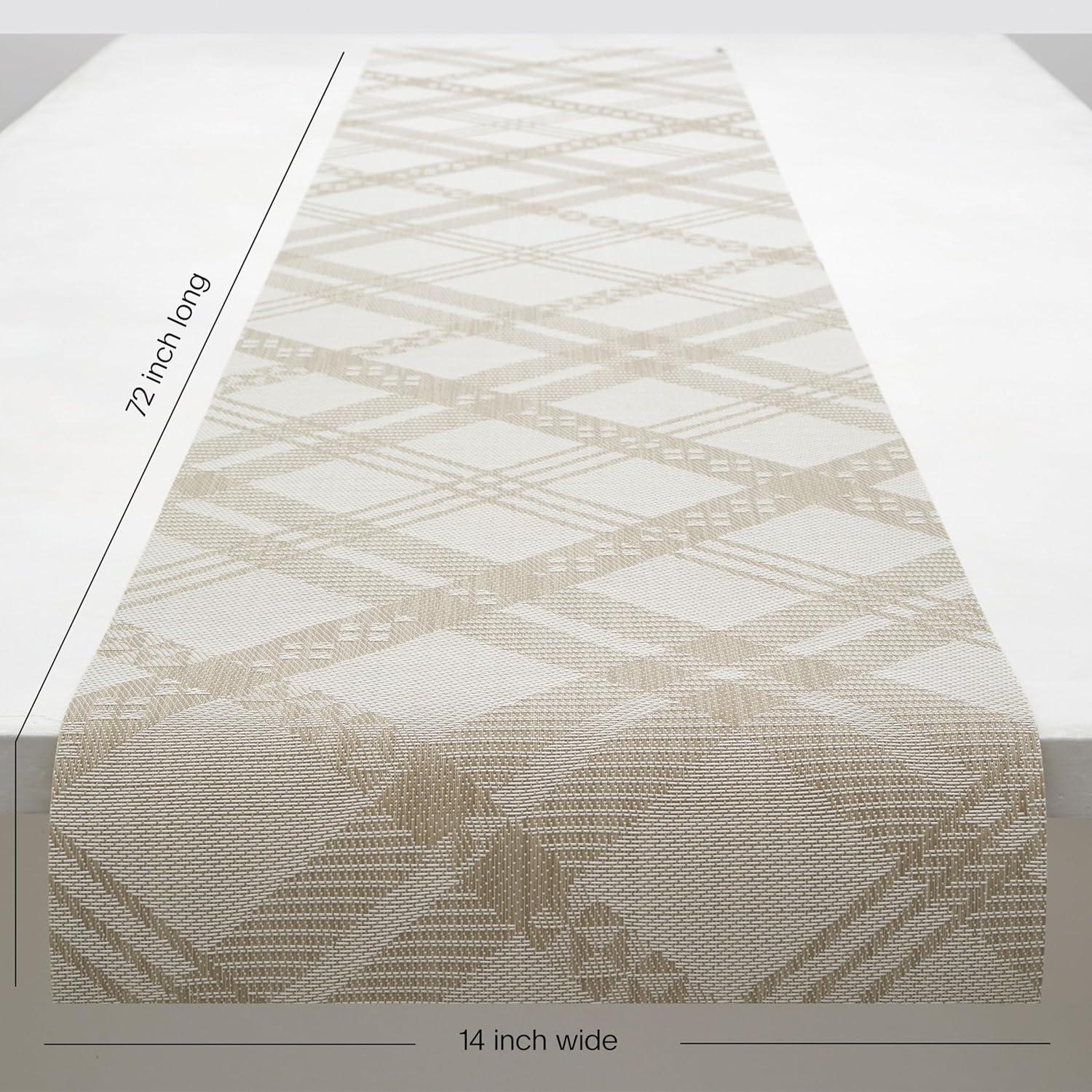 imageMartha by Martha Stewart Chilewich Ribbons Table Runner in Burnt Coral Easy Care Woven Textile IndoorOutdoor StainFade Resistant 14quot x 72quotFlax