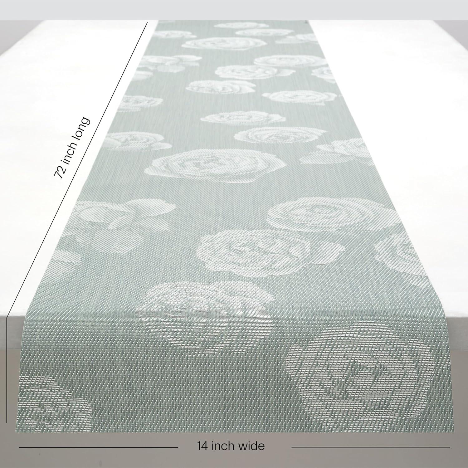 imageMartha by Martha Stewart Chilewich Rosette 14x72 Table Runner in FlaxAbalone