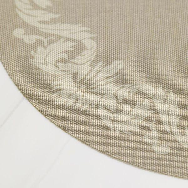 imageMartha by Martha Stewart Chilewich Scroll Round Set of 4 Placemats in Burnt CoralFlax