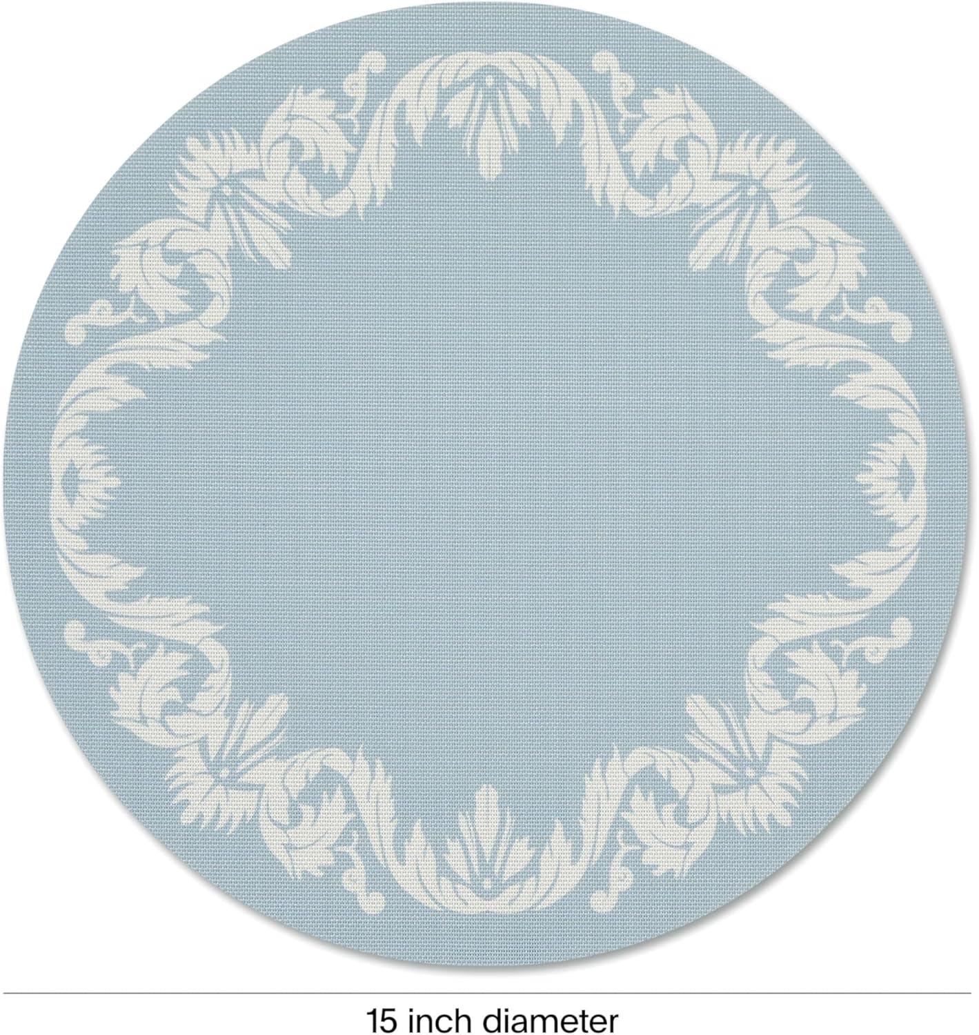 imageMartha by Martha Stewart Chilewich Scroll Round Set of 4 Placemats in Burnt CoralSea