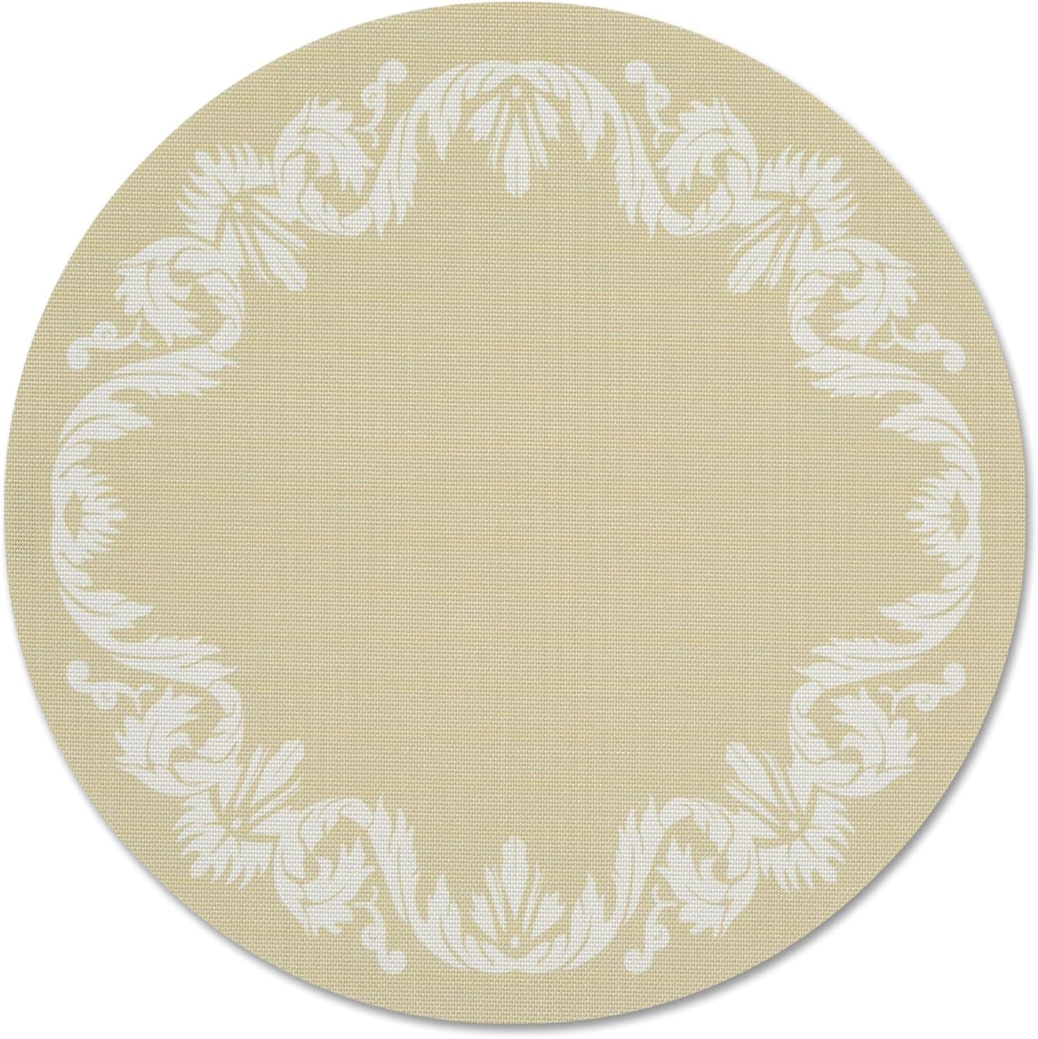 imageMartha by Martha Stewart Chilewich Scroll Round Set of 4 Placemats in WheatWheat