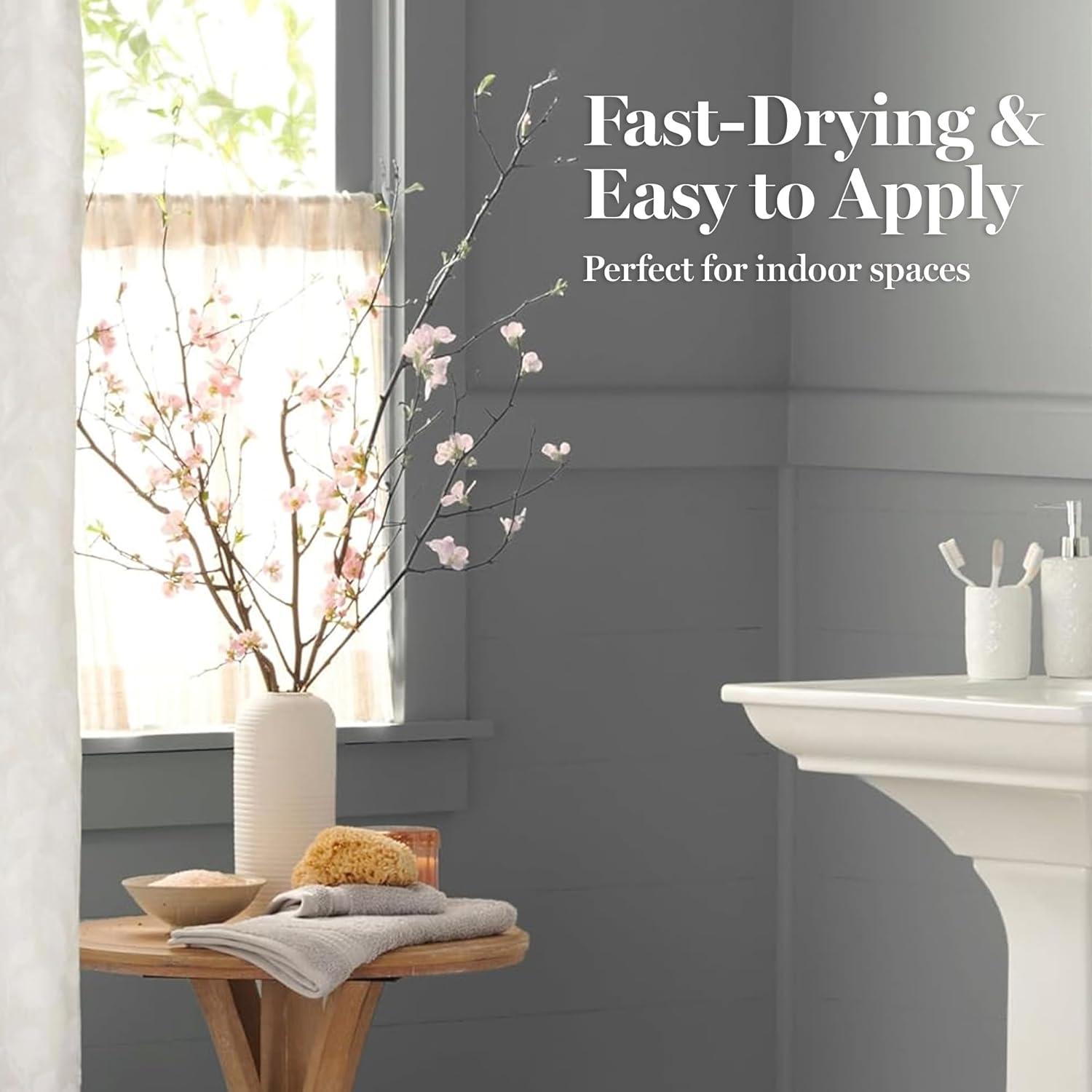 imageMartha by Martha Stewart Interior Paint ECO Satin Enamel 10L Bedford GrayChinchilla Gray