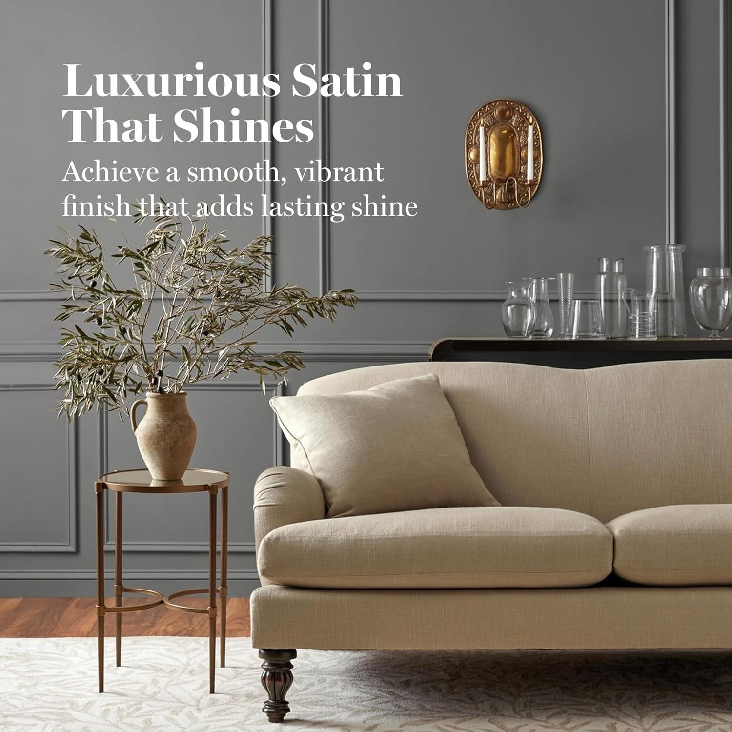 imageMartha by Martha Stewart Interior Paint ECO Satin Enamel 10L Bedford GrayChinchilla Gray