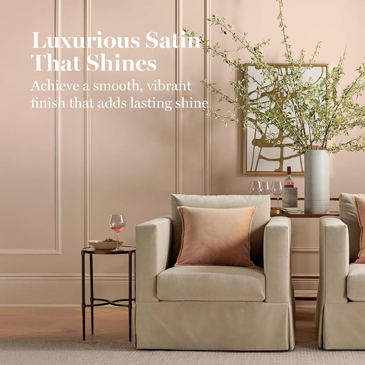 imageMartha by Martha Stewart Interior Paint ECO Satin Enamel 10L Bedford GrayGypsy Moth Pink