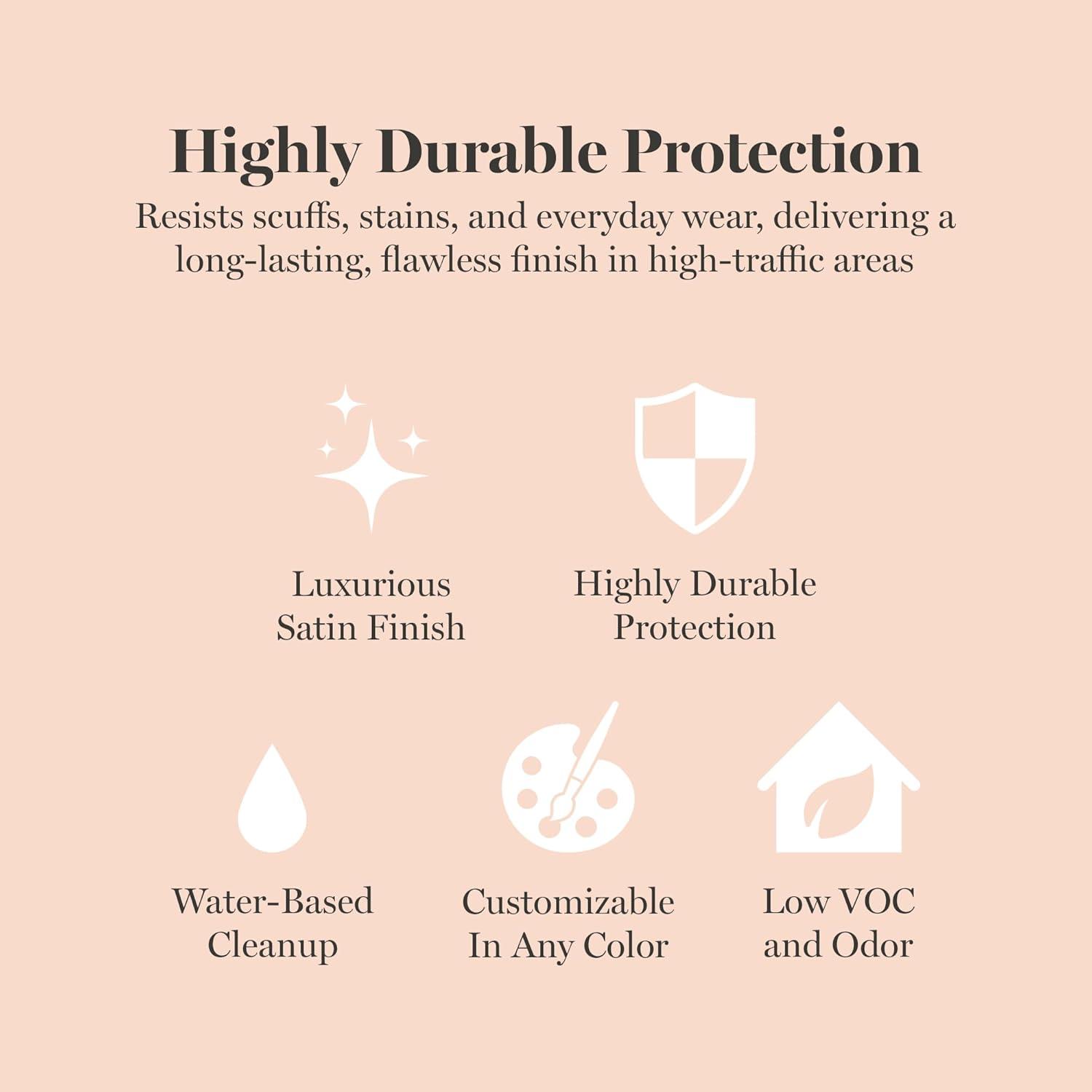 imageMartha by Martha Stewart Interior Paint ECO Satin Enamel 10L Bedford GrayGypsy Moth Pink