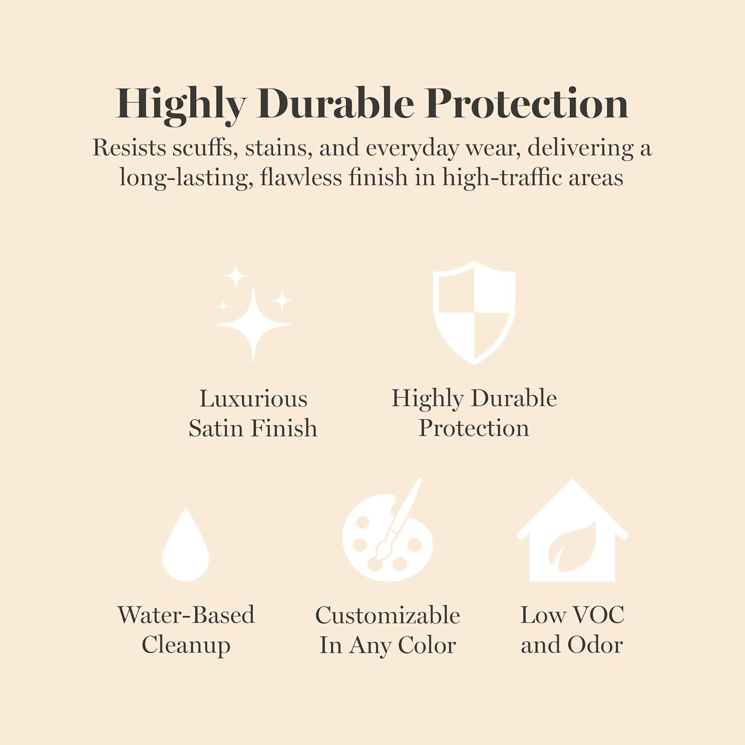 imageMartha by Martha Stewart Interior Paint ECO Satin Enamel 10L Bedford GrayHeavy Cream White