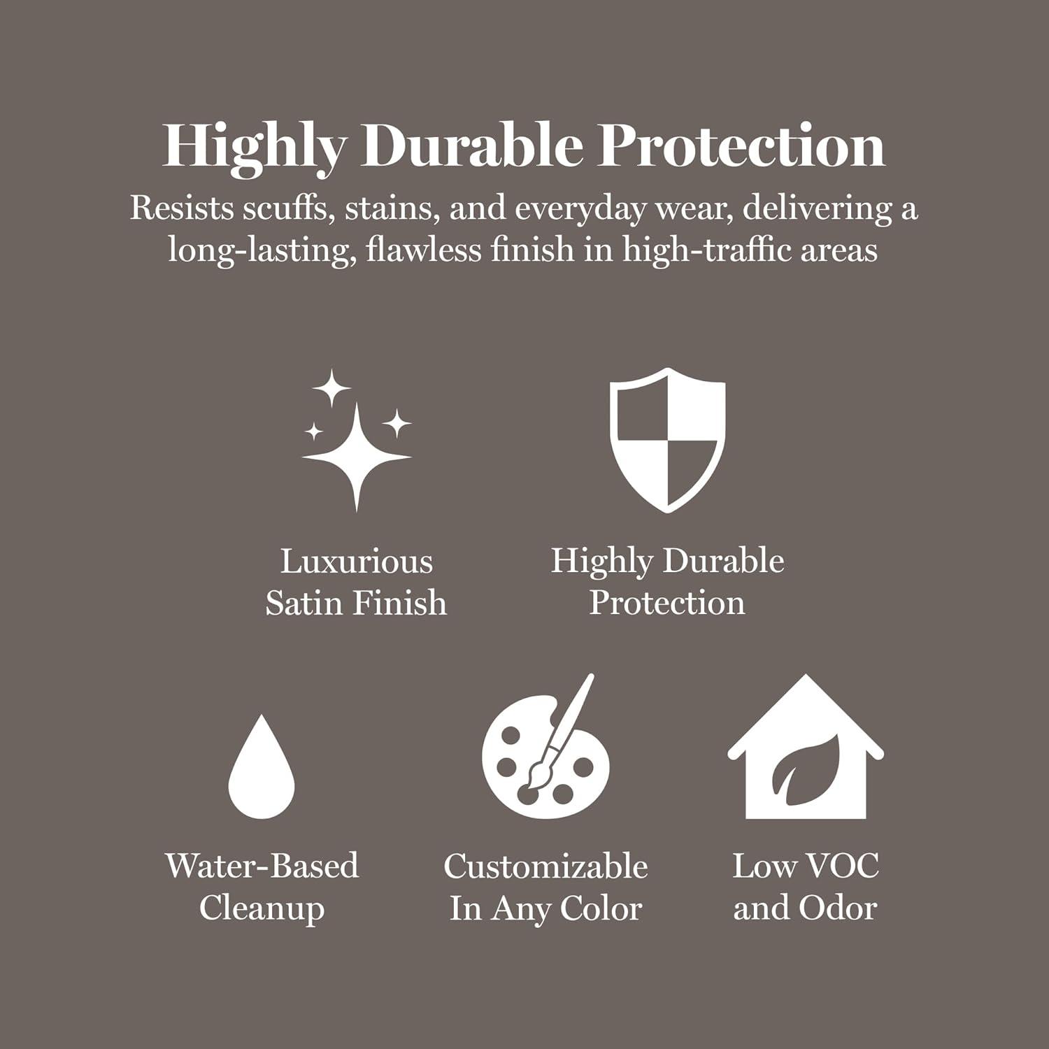 imageMartha by Martha Stewart Interior Paint ECO Satin Enamel 10L Bedford GrayLava Stone Gray